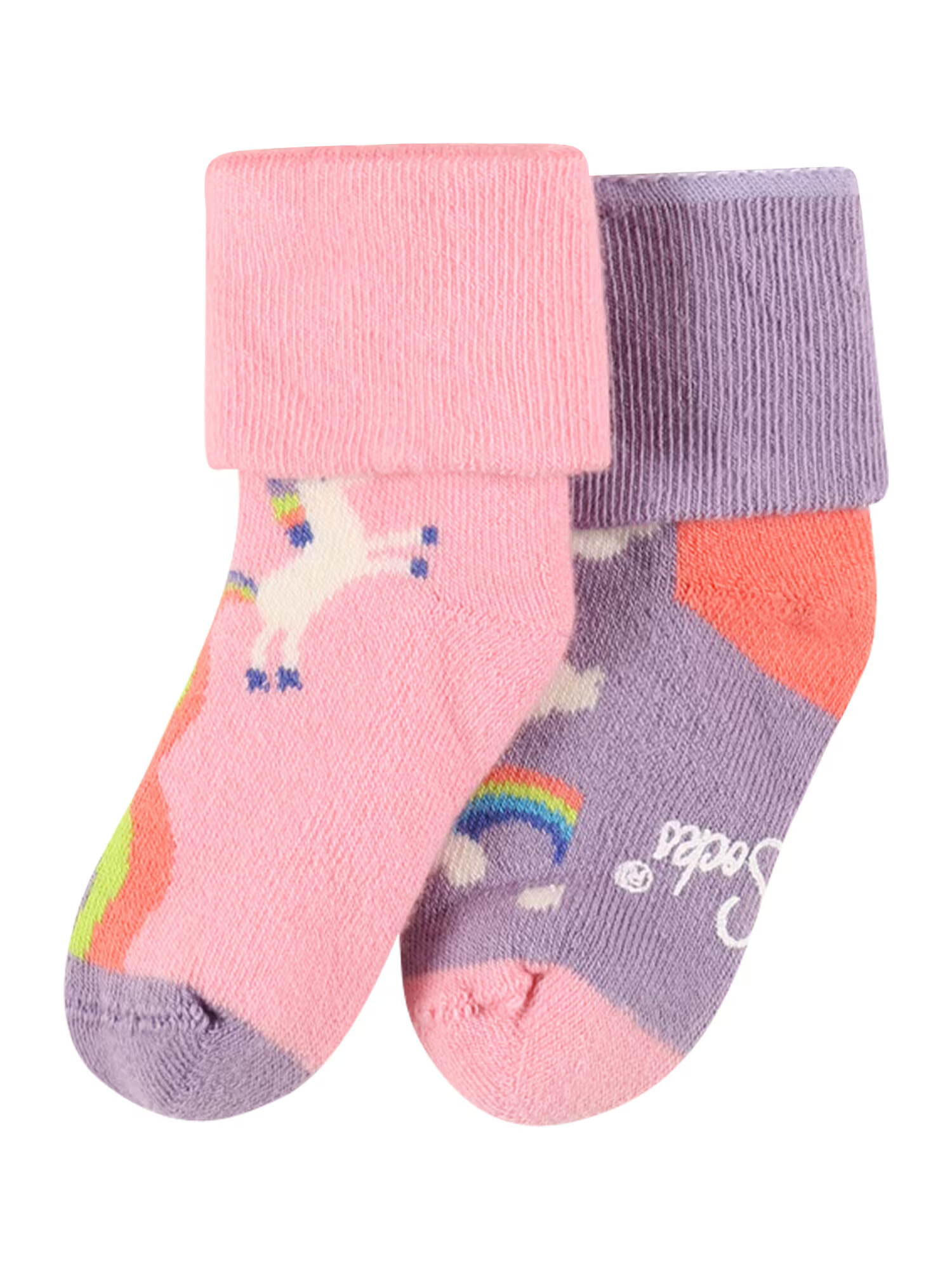 Happy Socks Nogavice 'Rainbow & Unicorn' mešane barve / svetlo lila / roza / bela / rdeča - Pepit.si