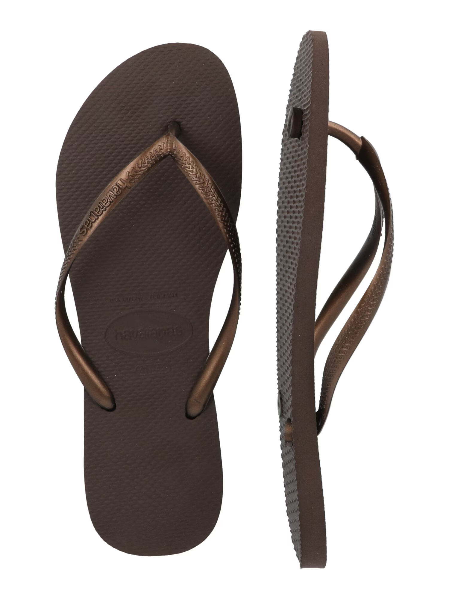 HAVAIANAS Japonke 'Slim' temno rjava - Pepit.si