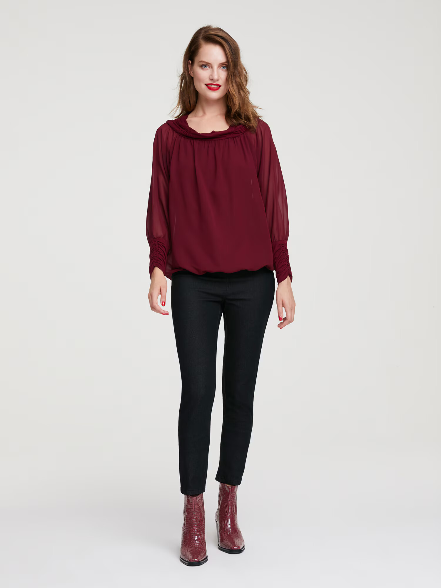 heine Bluza bordo - Pepit.si