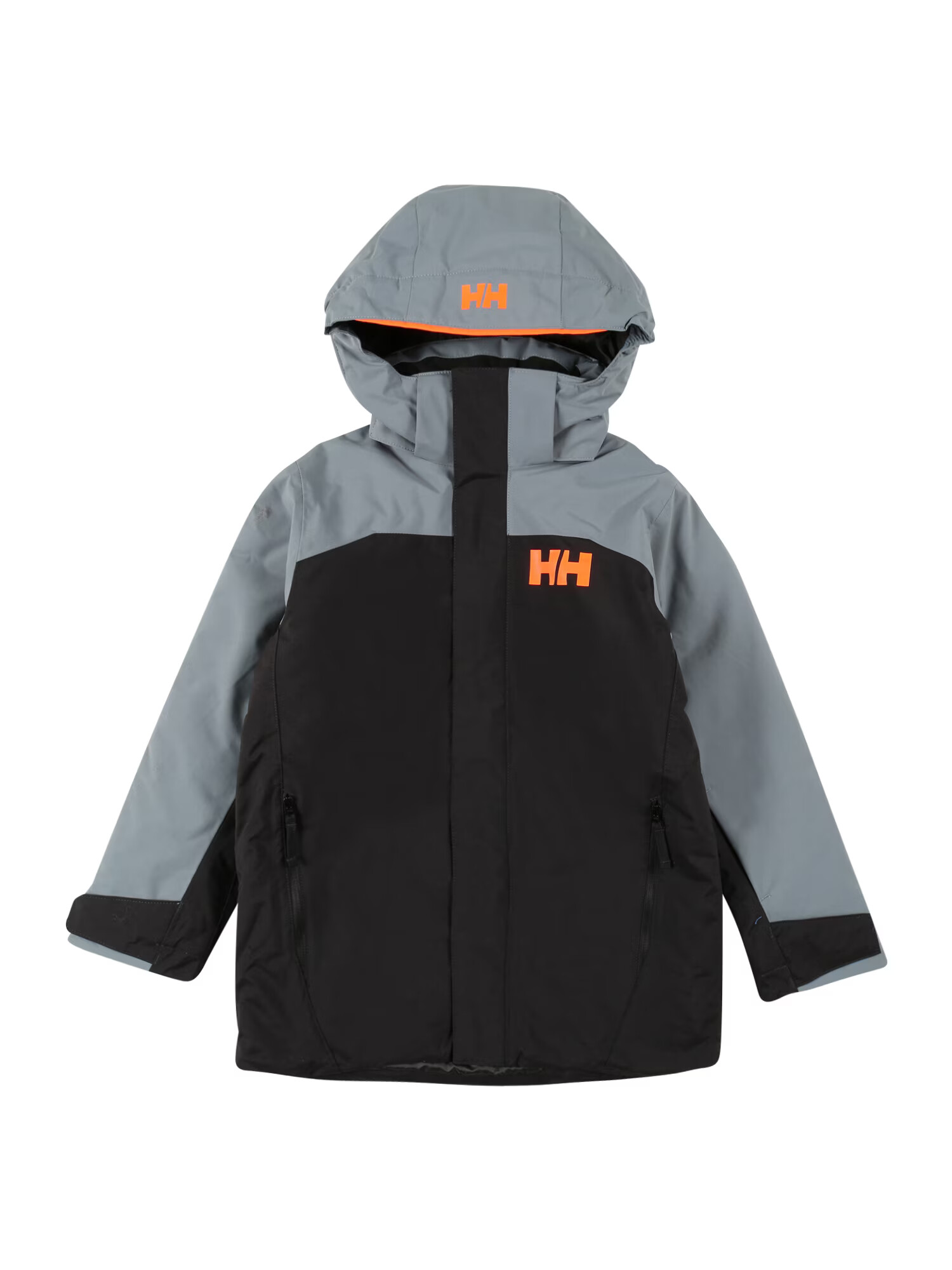 HELLY HANSEN Zunanja jakna 'Level' siva / neonsko oranžna / črna - Pepit.si