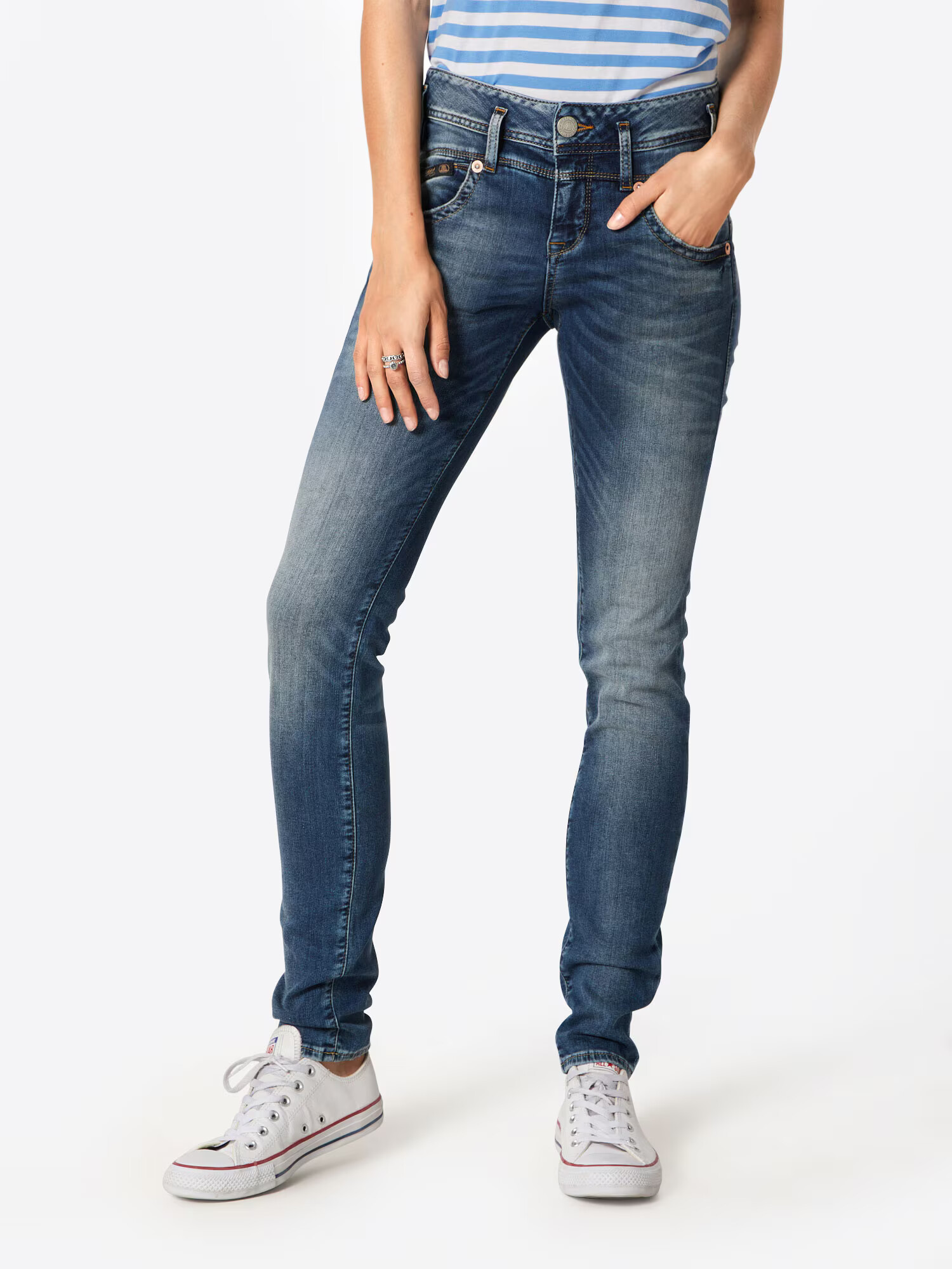 Herrlicher Kavbojke 'Pearl Slim Denim Stretch' moder denim - Pepit.si