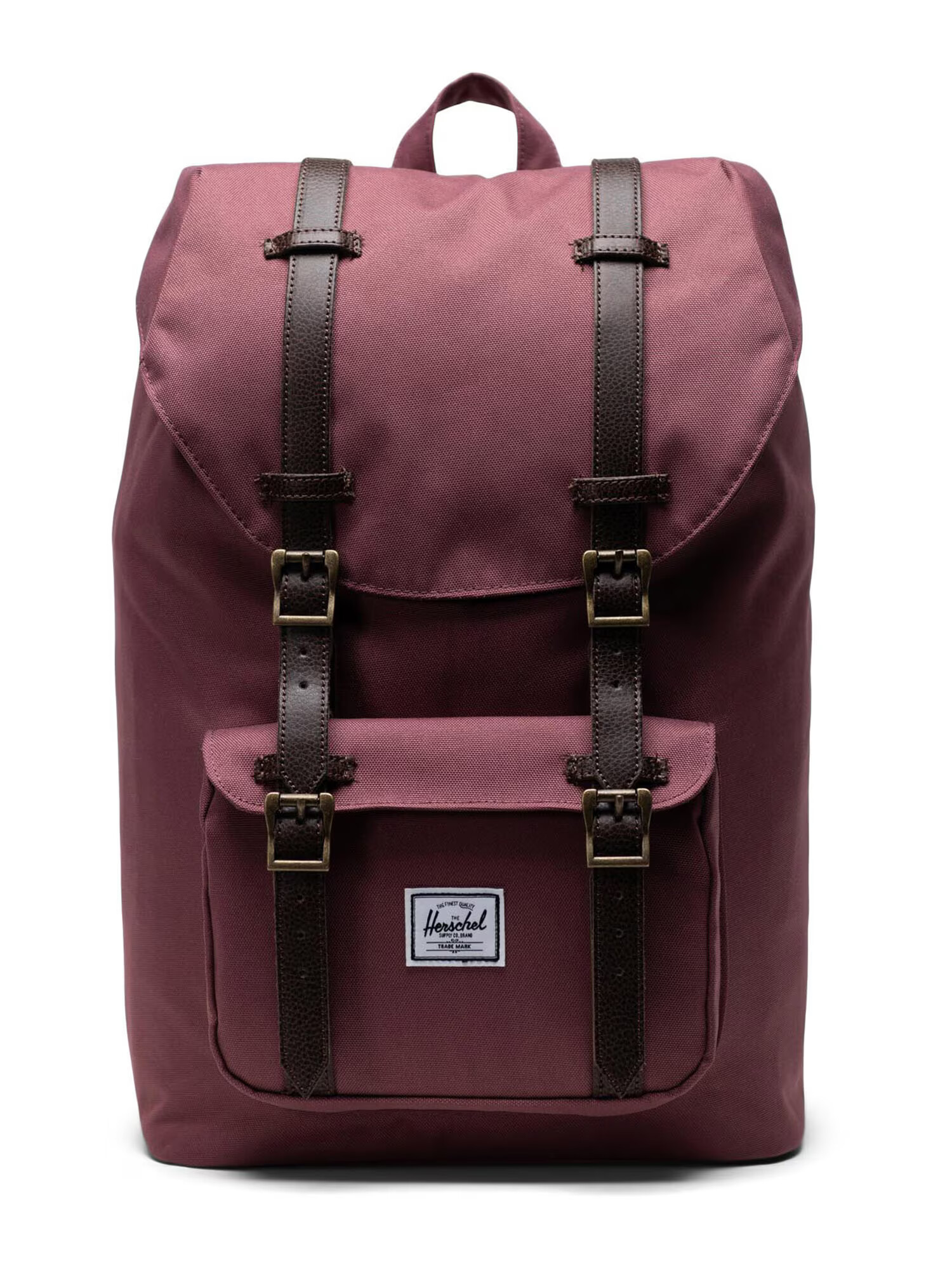 Herschel Nahrbtnik 'Little America' temno rjava / jagoda / naravno bela - Pepit.si