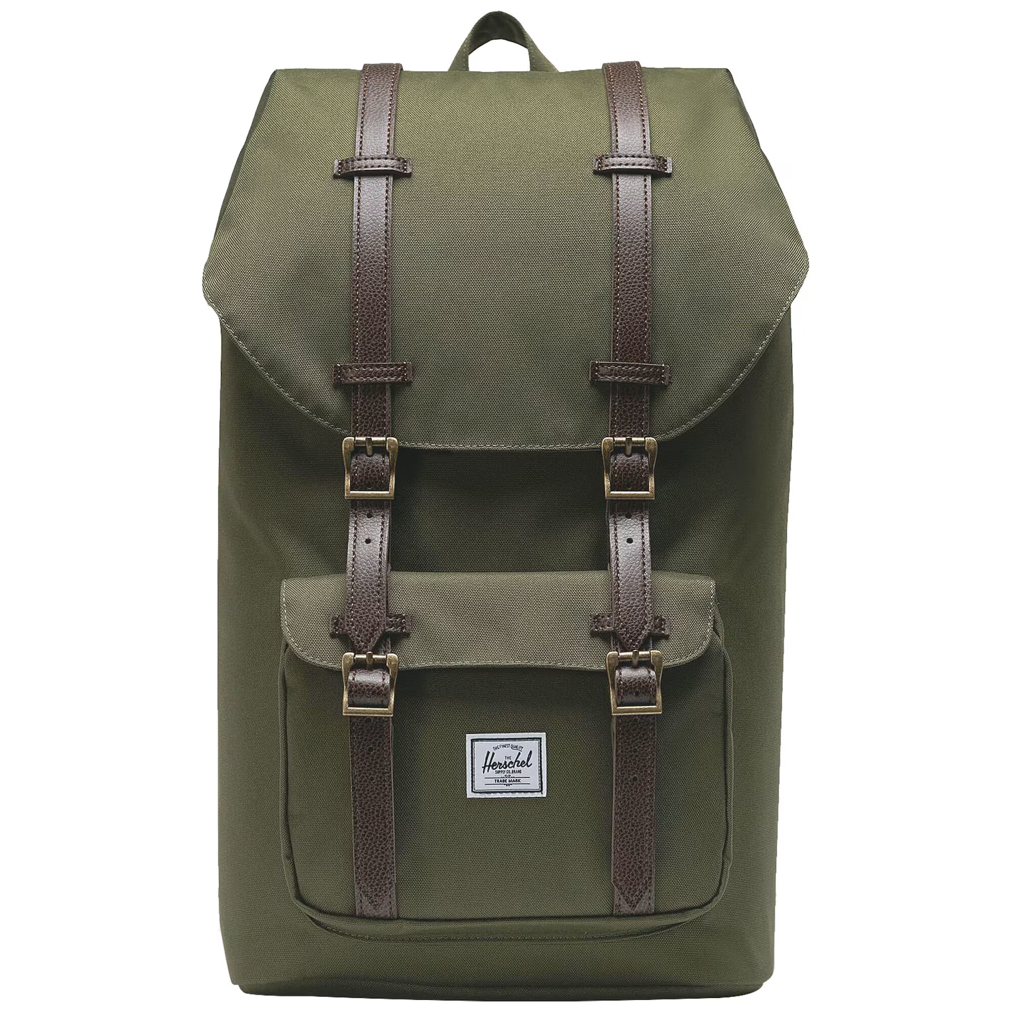 Herschel Nahrbtnik 'Little America' temno rjava / siva / kaki - Pepit.si