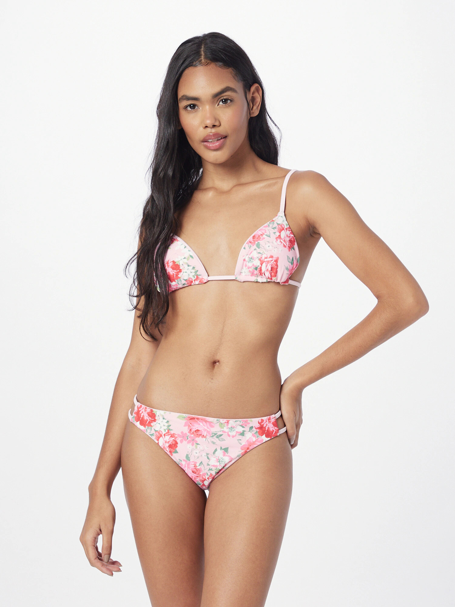 HOLLISTER Bikini zgornji del zelena / roza / roza / bela - Pepit.si