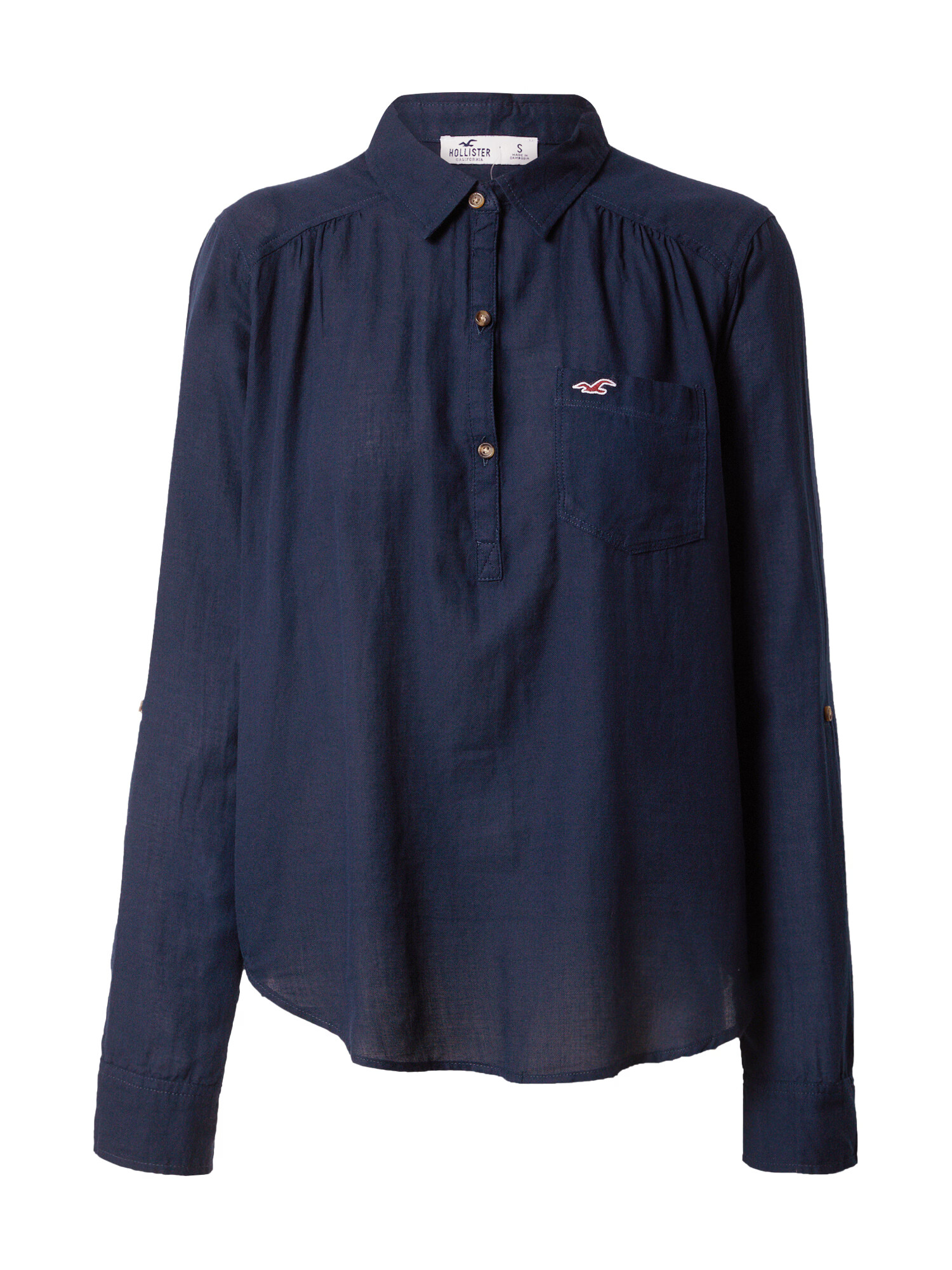 HOLLISTER Bluza 'LS POPOVER NAVY' mornarska - Pepit.si