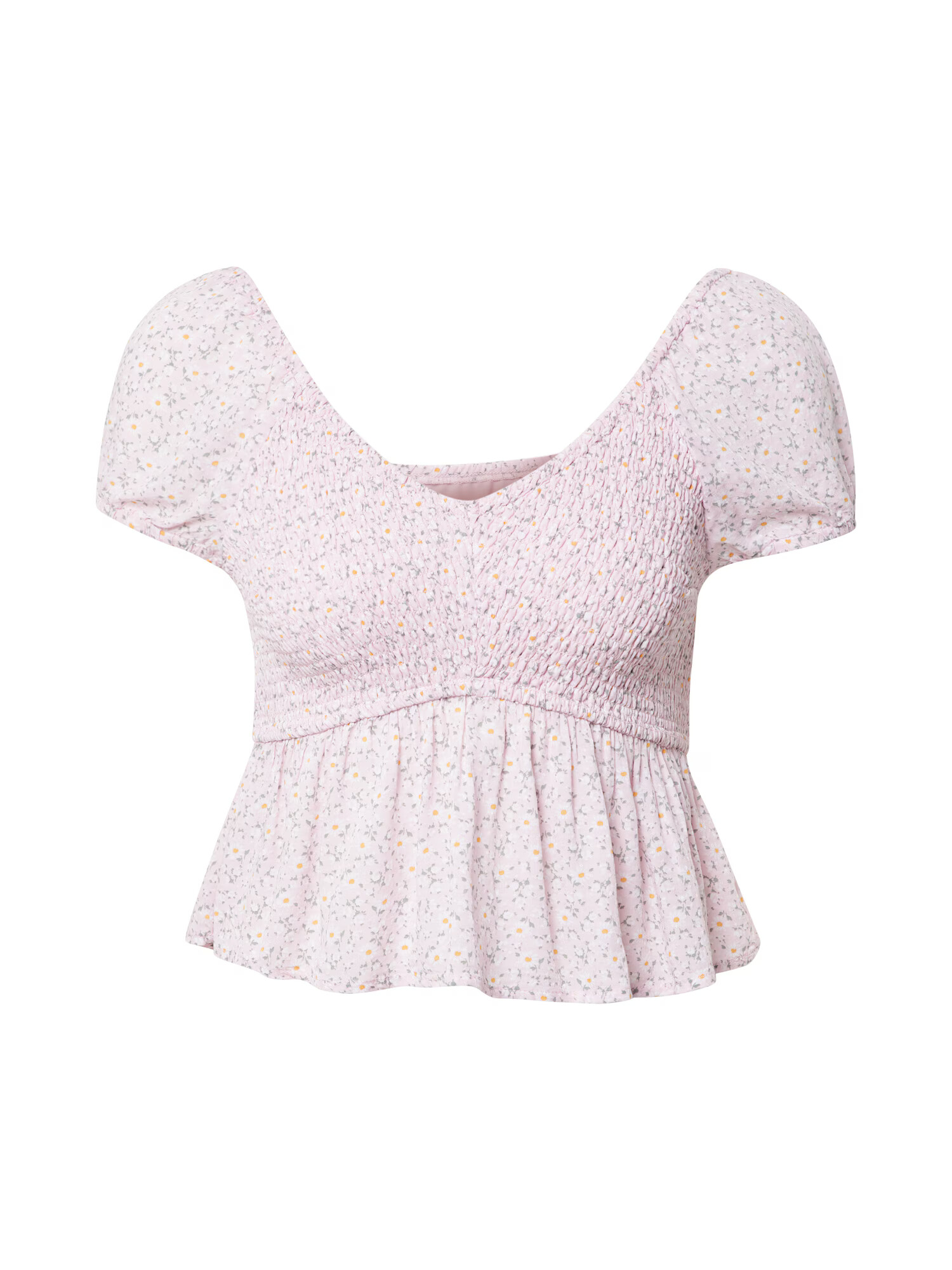 HOLLISTER Bluza siva / pastelno lila / oranžna / bela - Pepit.si