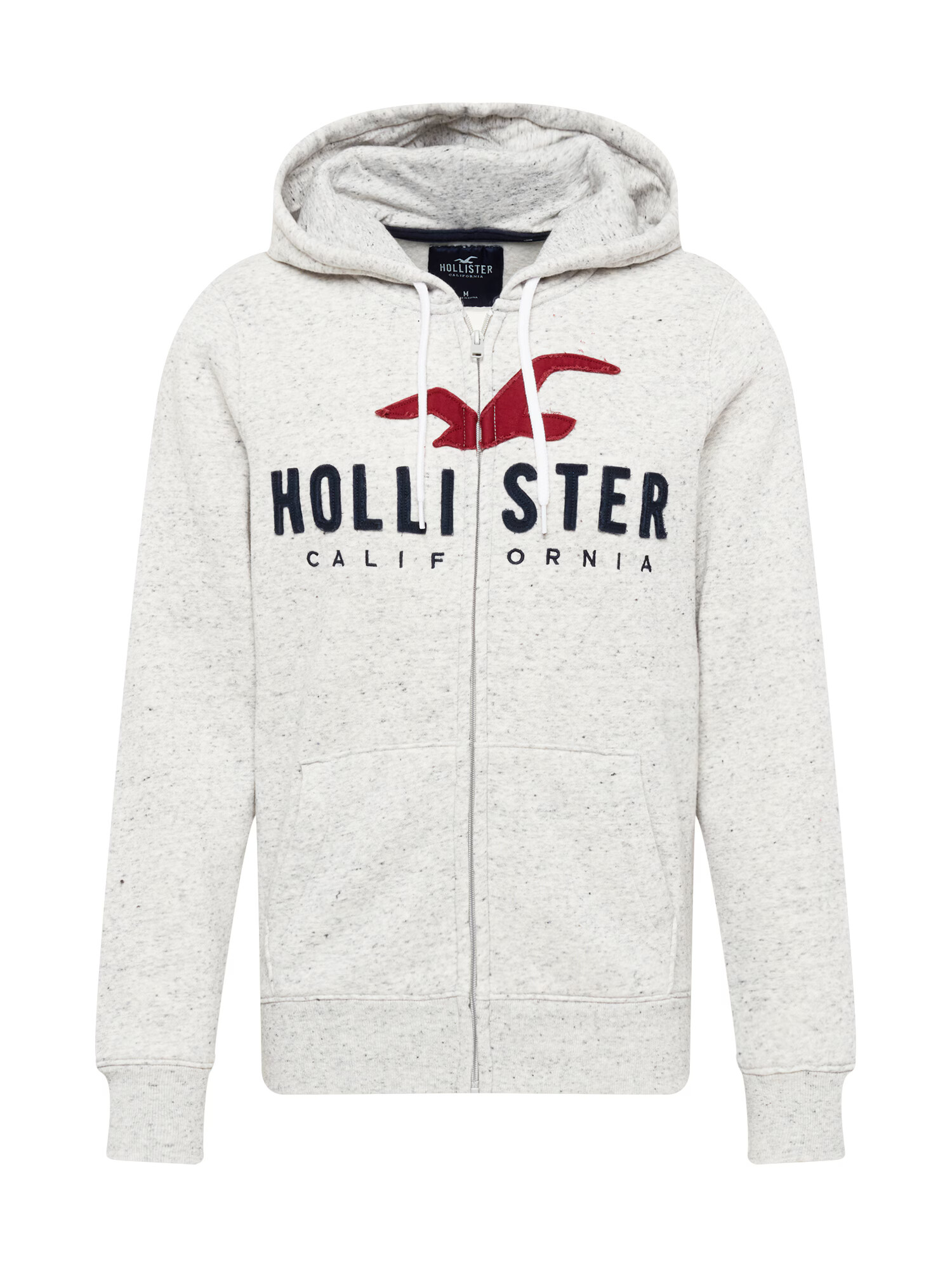 HOLLISTER Jopa na zadrgo nočno modra / pegasto siva / rdeča - Pepit.si