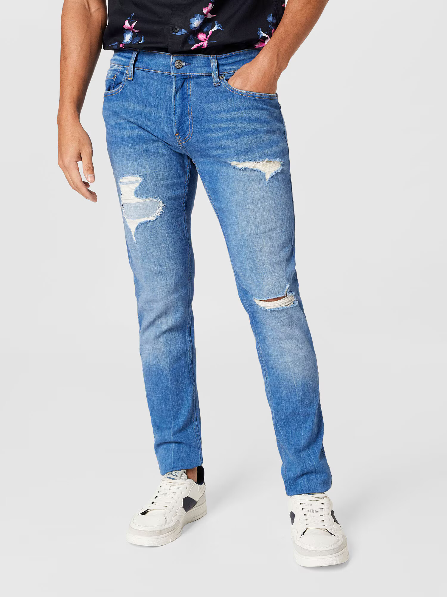 HOLLISTER Kavbojke moder denim - Pepit.si