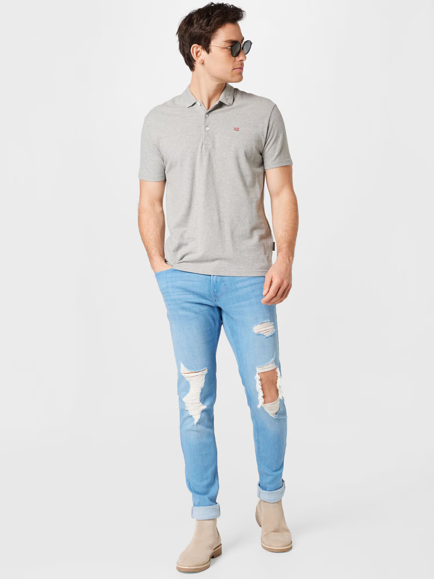 HOLLISTER Kavbojke moder denim - Pepit.si