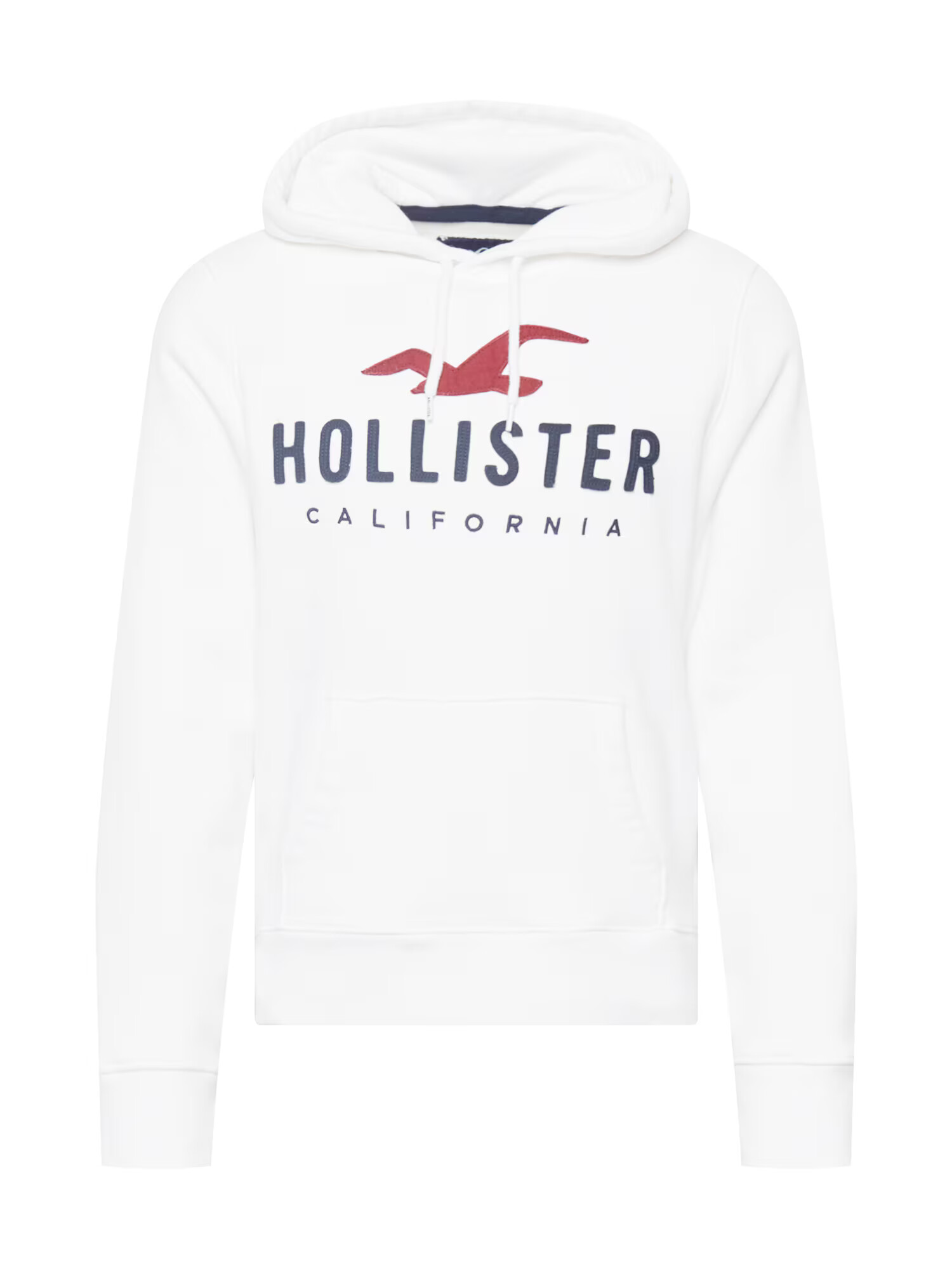 HOLLISTER Majica bela / črna / rdeča - Pepit.si