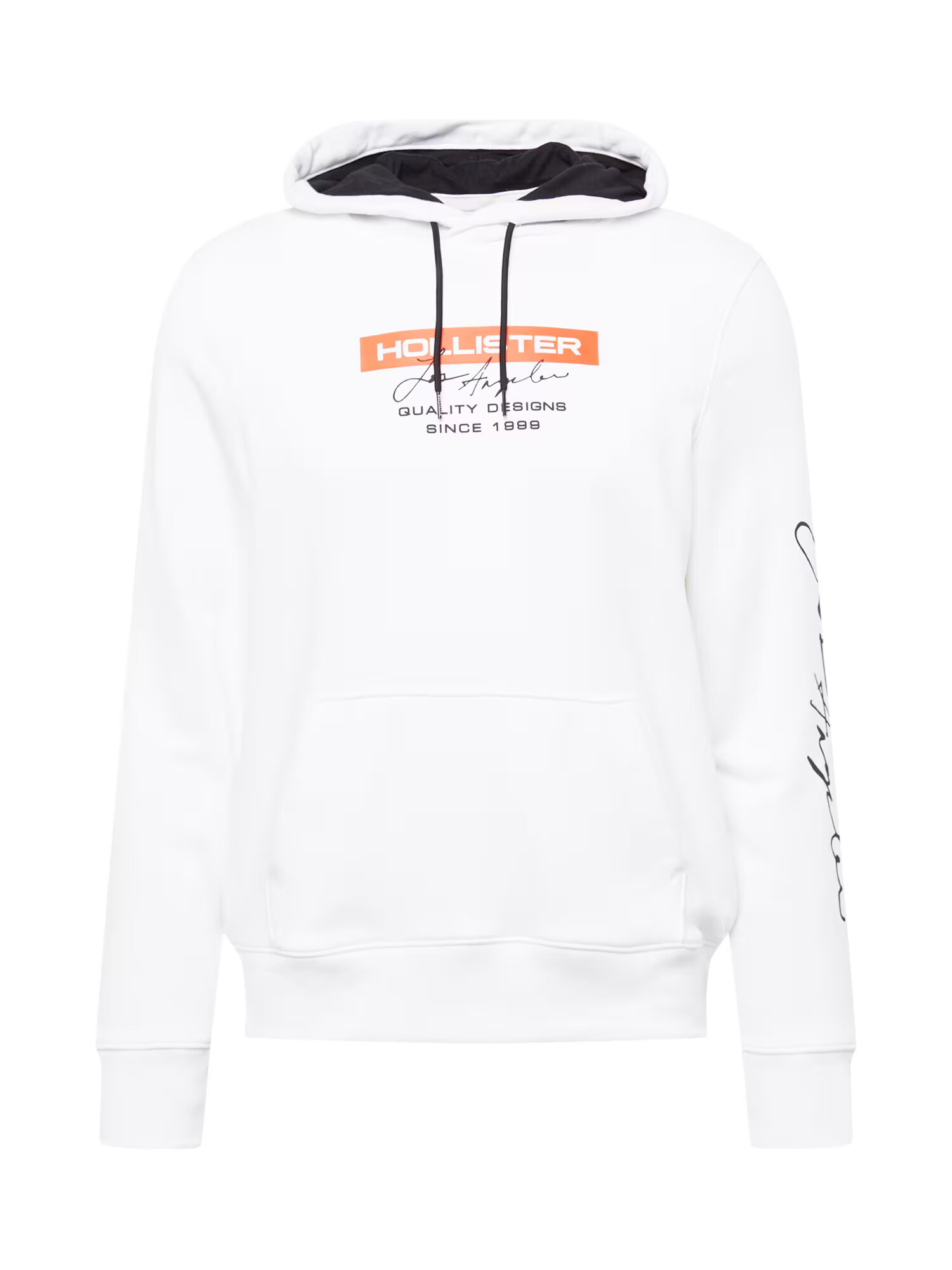 HOLLISTER Sweatshirt bela / oranžna / črna - Pepit.si