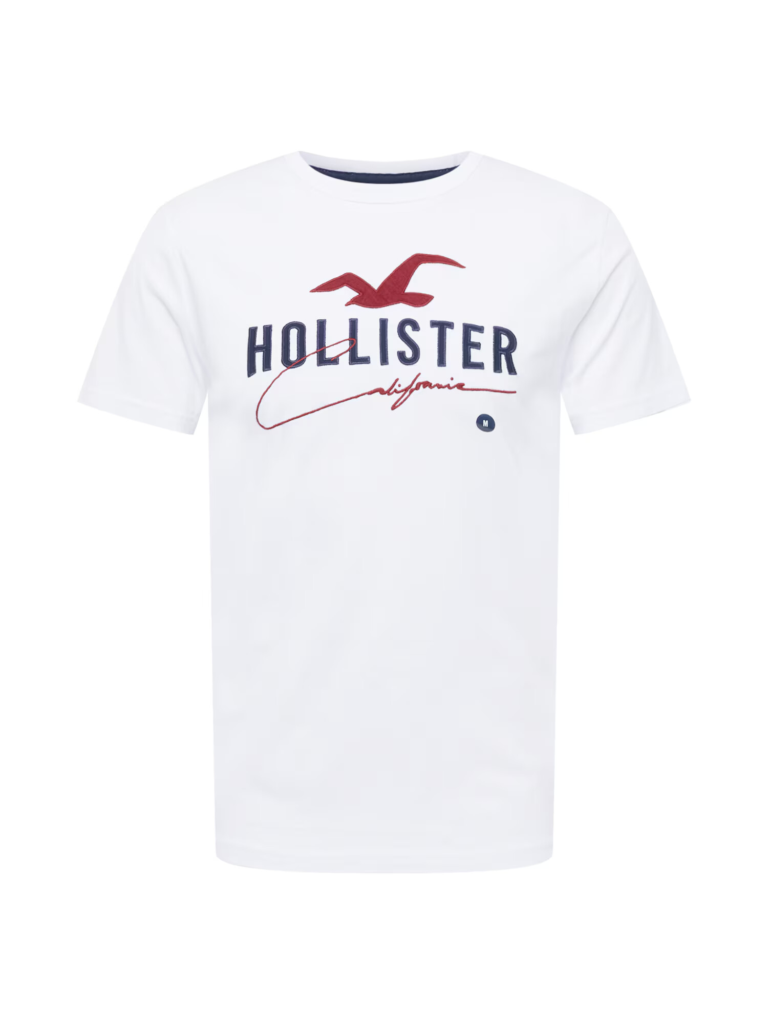 HOLLISTER Majica češnjevo rdeča / črna / bela - Pepit.si