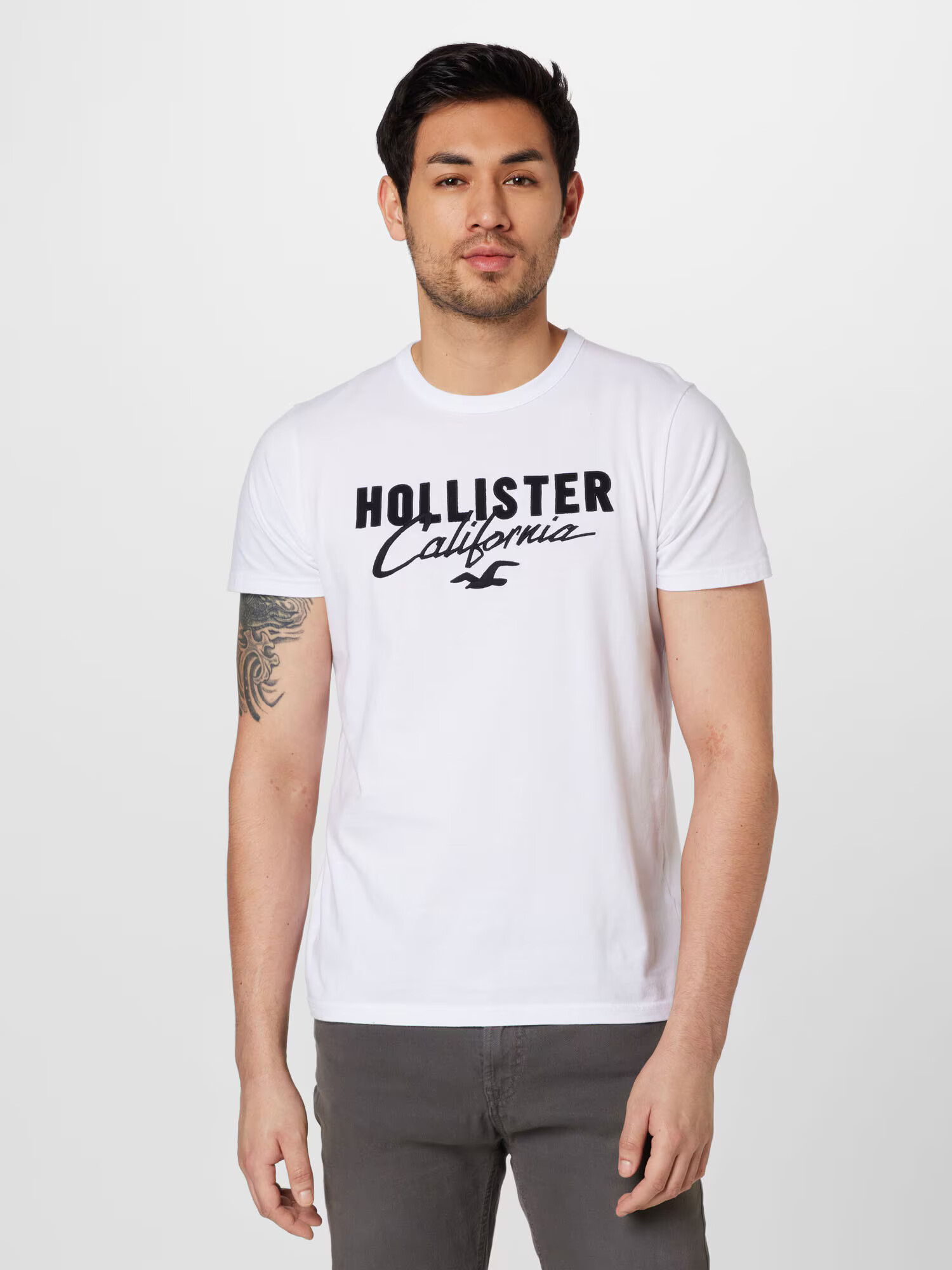 HOLLISTER Majica črna / bela - Pepit.si