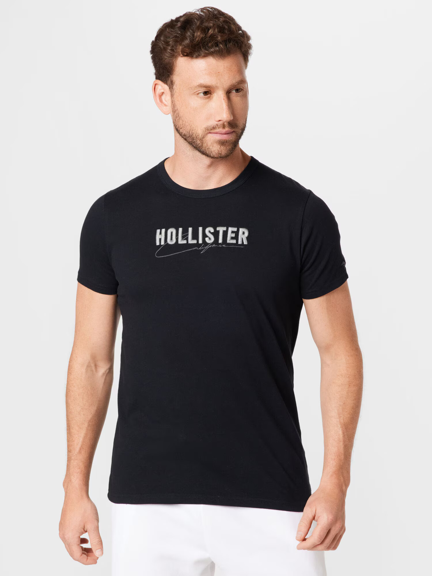 HOLLISTER Majica črna / bela - Pepit.si