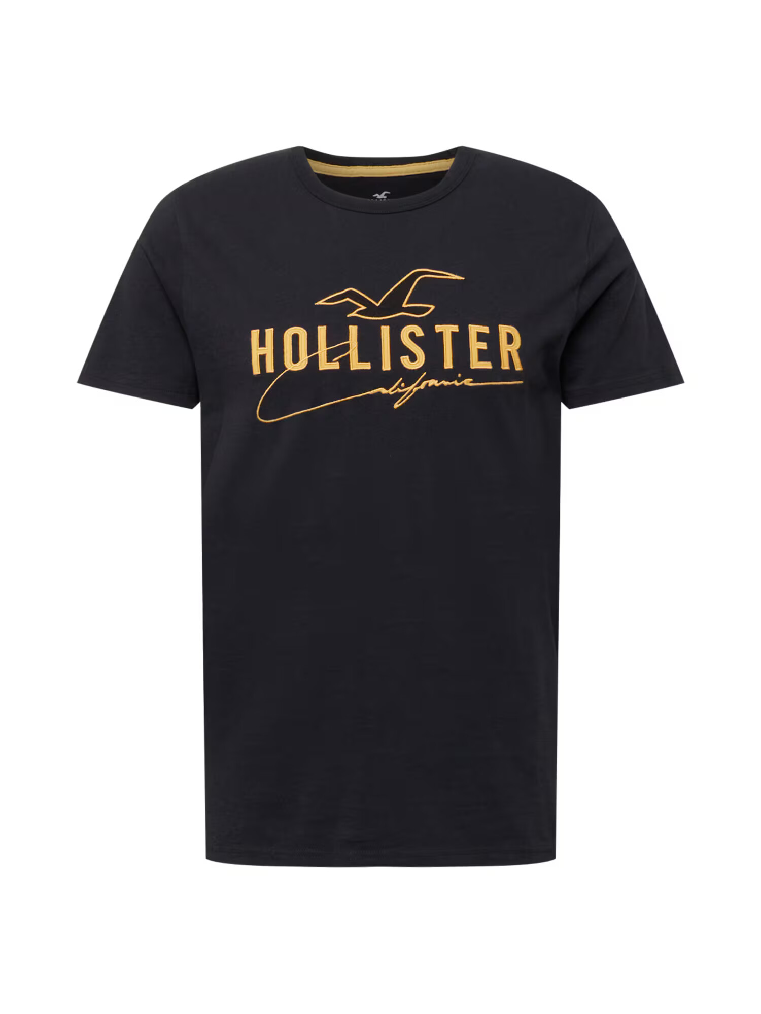 HOLLISTER Majica žafran / črna - Pepit.si