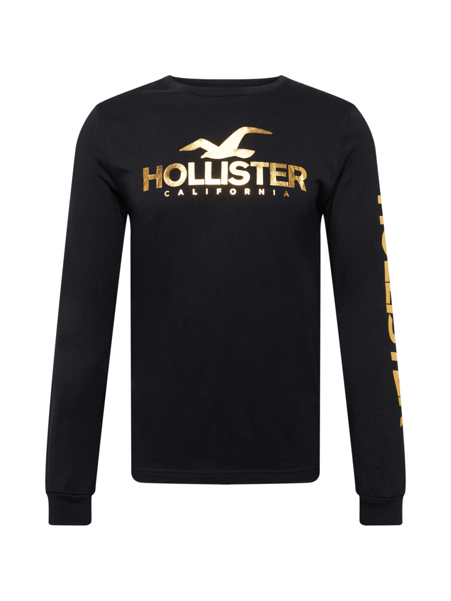 HOLLISTER Majica 'CYBER DROP' zlata / črna - Pepit.si