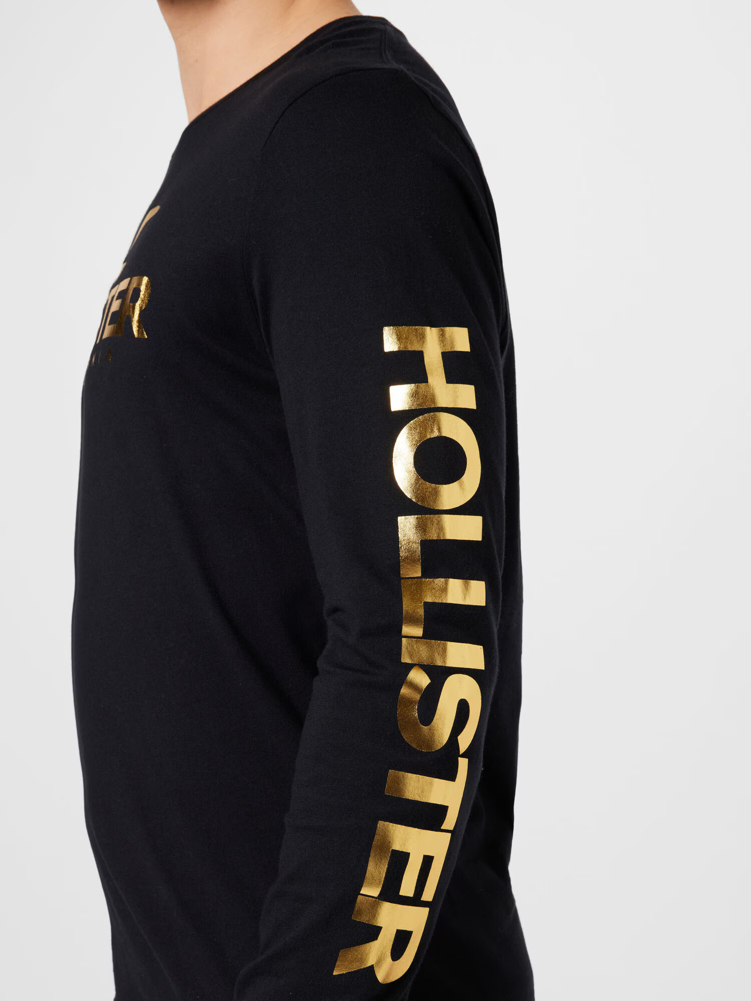 HOLLISTER Majica 'CYBER DROP' zlata / črna - Pepit.si