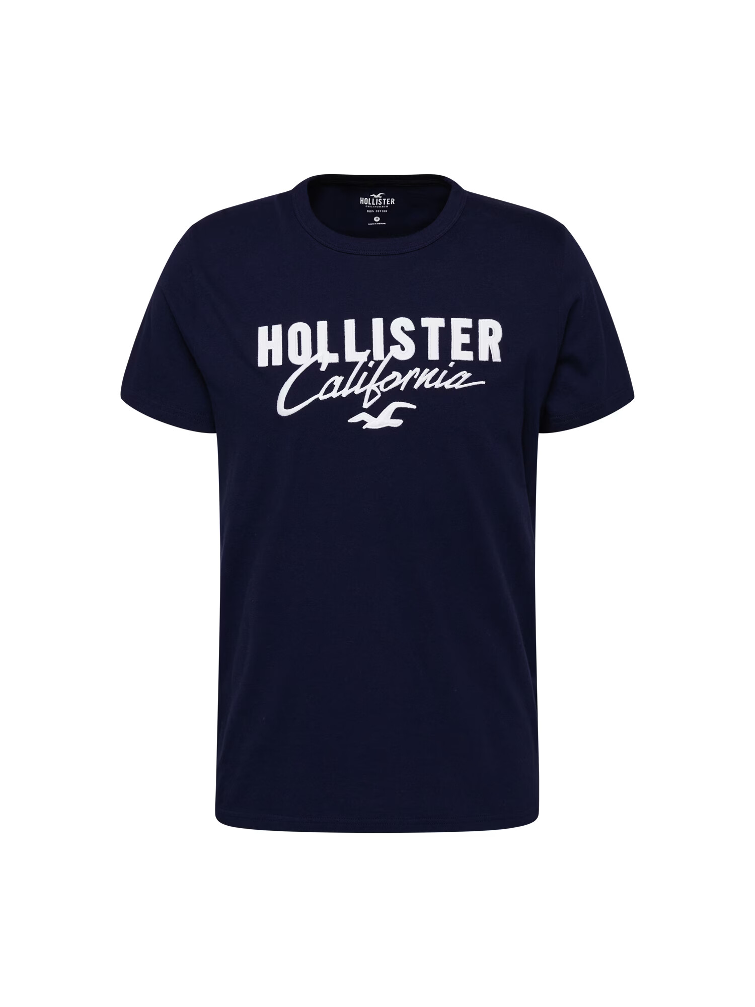 HOLLISTER Majica marine / bela - Pepit.si