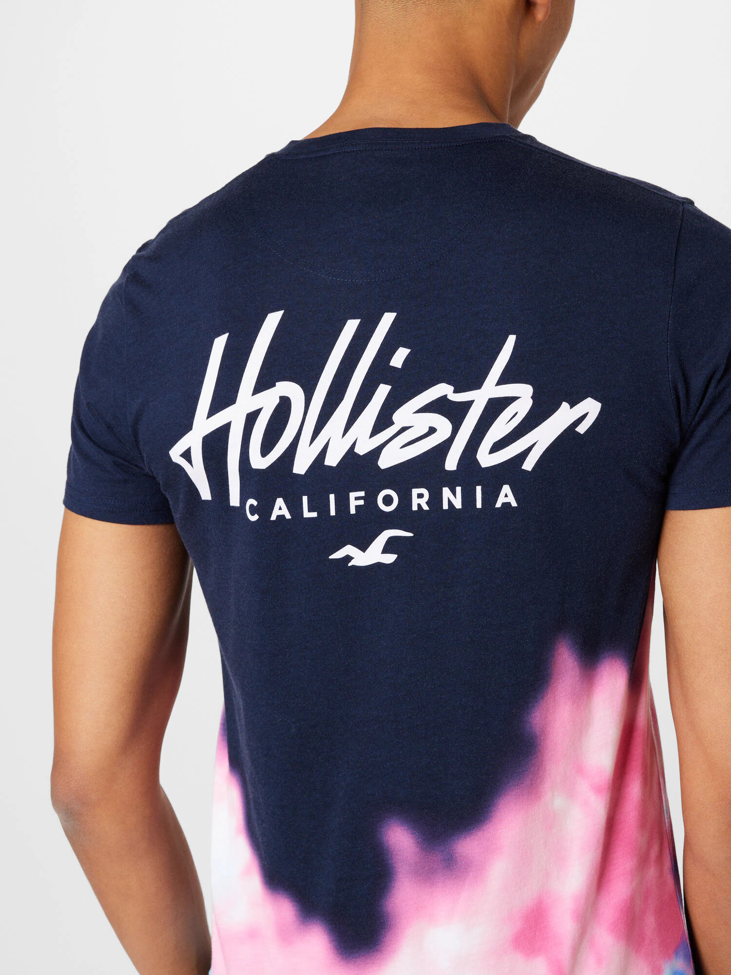 HOLLISTER Majica modra / mornarska / orhideja / bela - Pepit.si