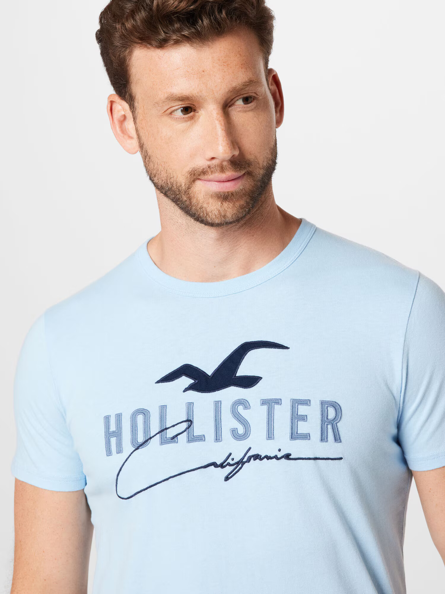 HOLLISTER Majica mornarska / azur / svetlo modra - Pepit.si