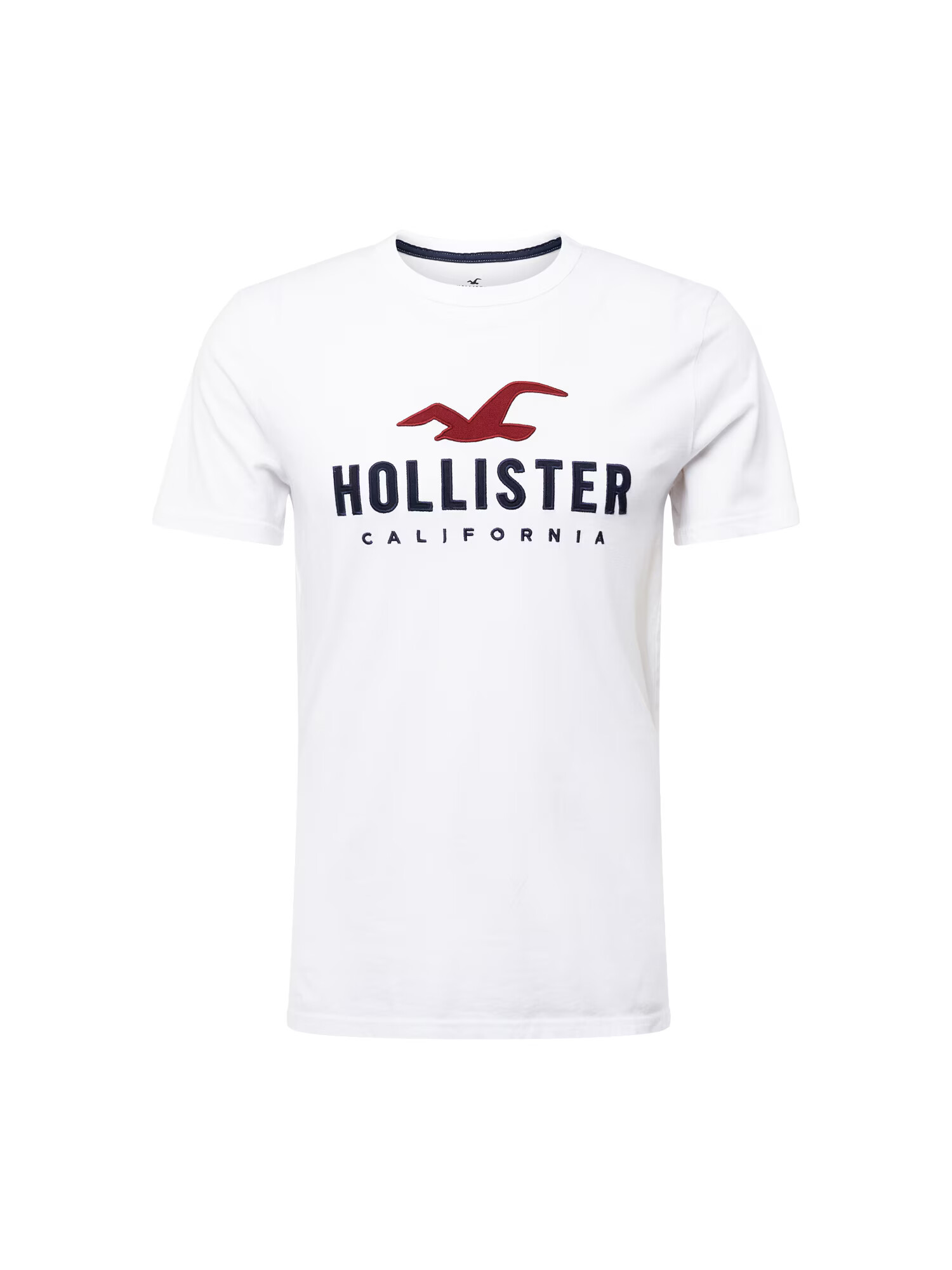 HOLLISTER Majica mornarska / rdeča / bela - Pepit.si