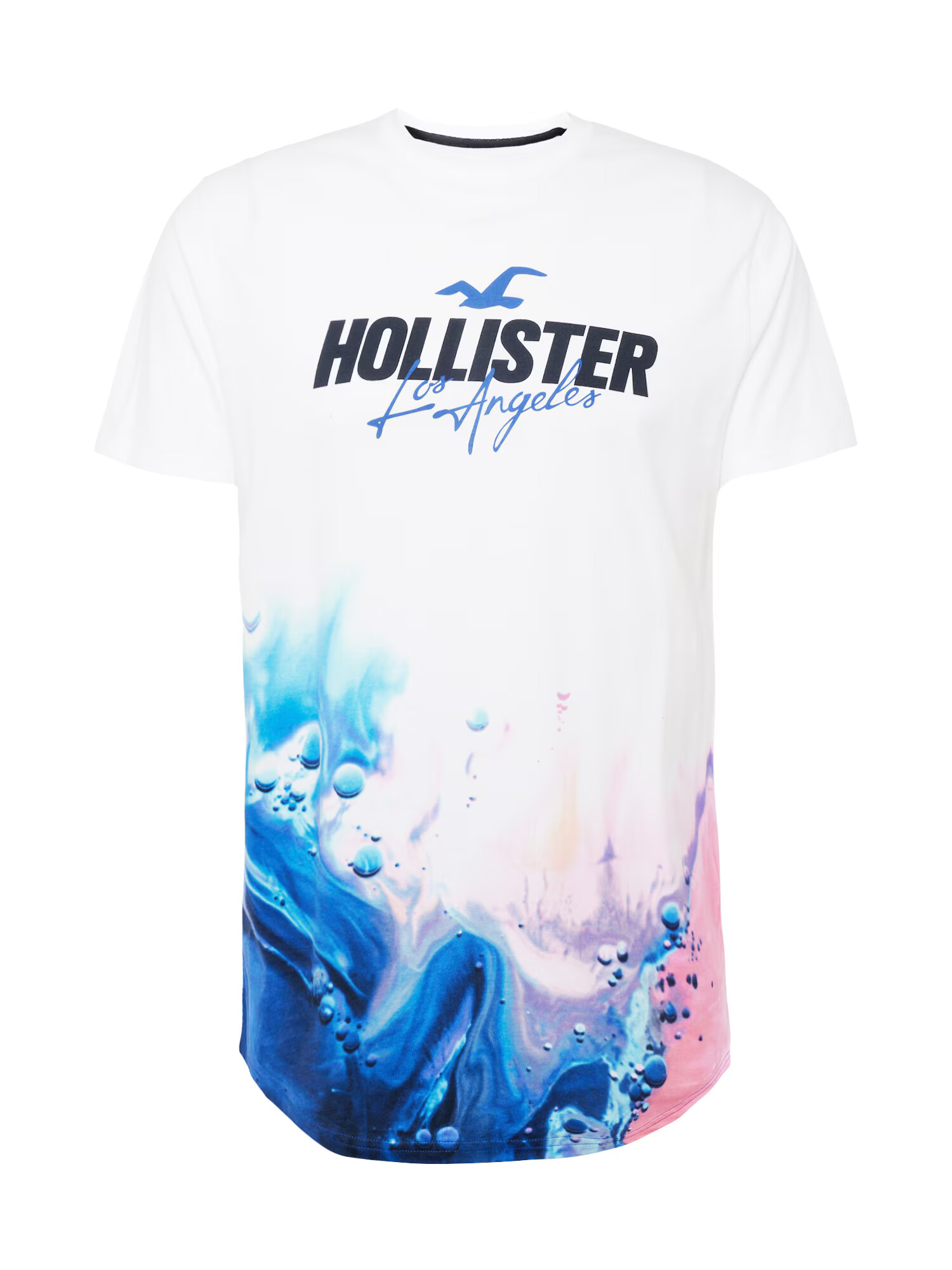 HOLLISTER Majica mornarska / voda / rosé / bela - Pepit.si