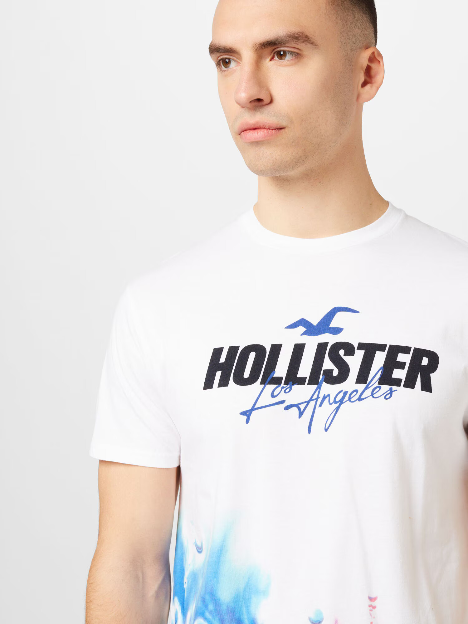 HOLLISTER Majica mornarska / voda / rosé / bela - Pepit.si