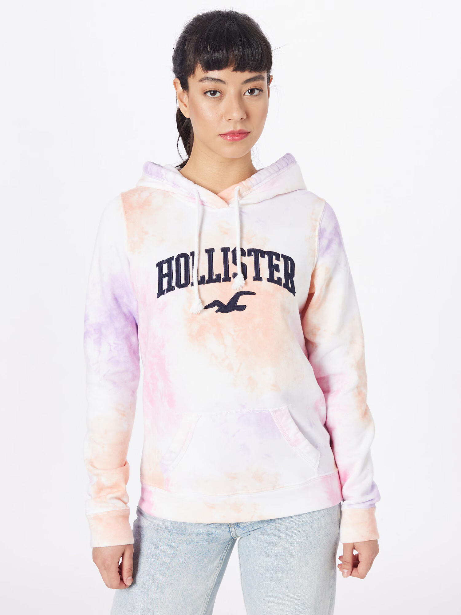 HOLLISTER Majica pastelno lila / pastelno oranžna / pastelno roza / črna / off-bela - Pepit.si