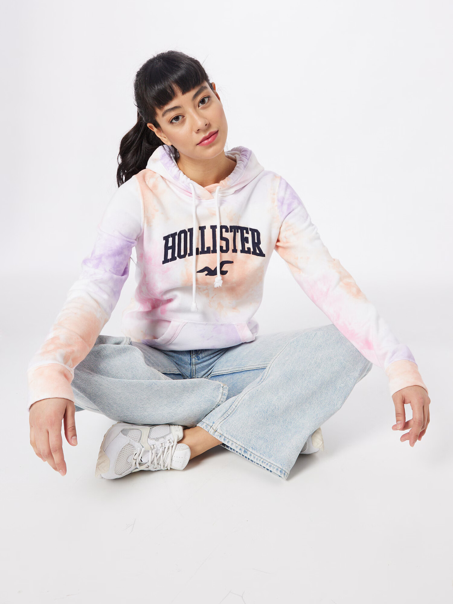 HOLLISTER Majica pastelno lila / pastelno oranžna / pastelno roza / črna / off-bela - Pepit.si