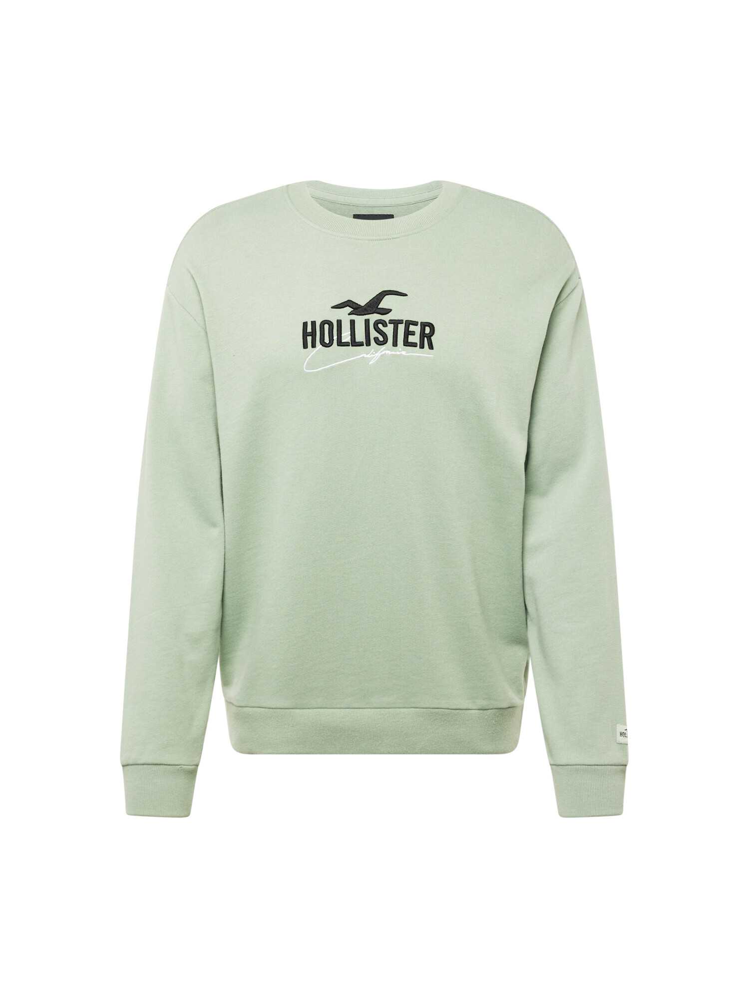 HOLLISTER Majica pastelno zelena / črna / bela - Pepit.si