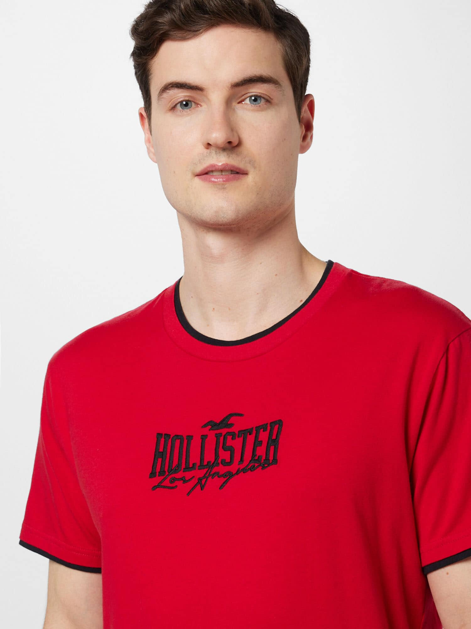 HOLLISTER Majica rdeča / črna - Pepit.si