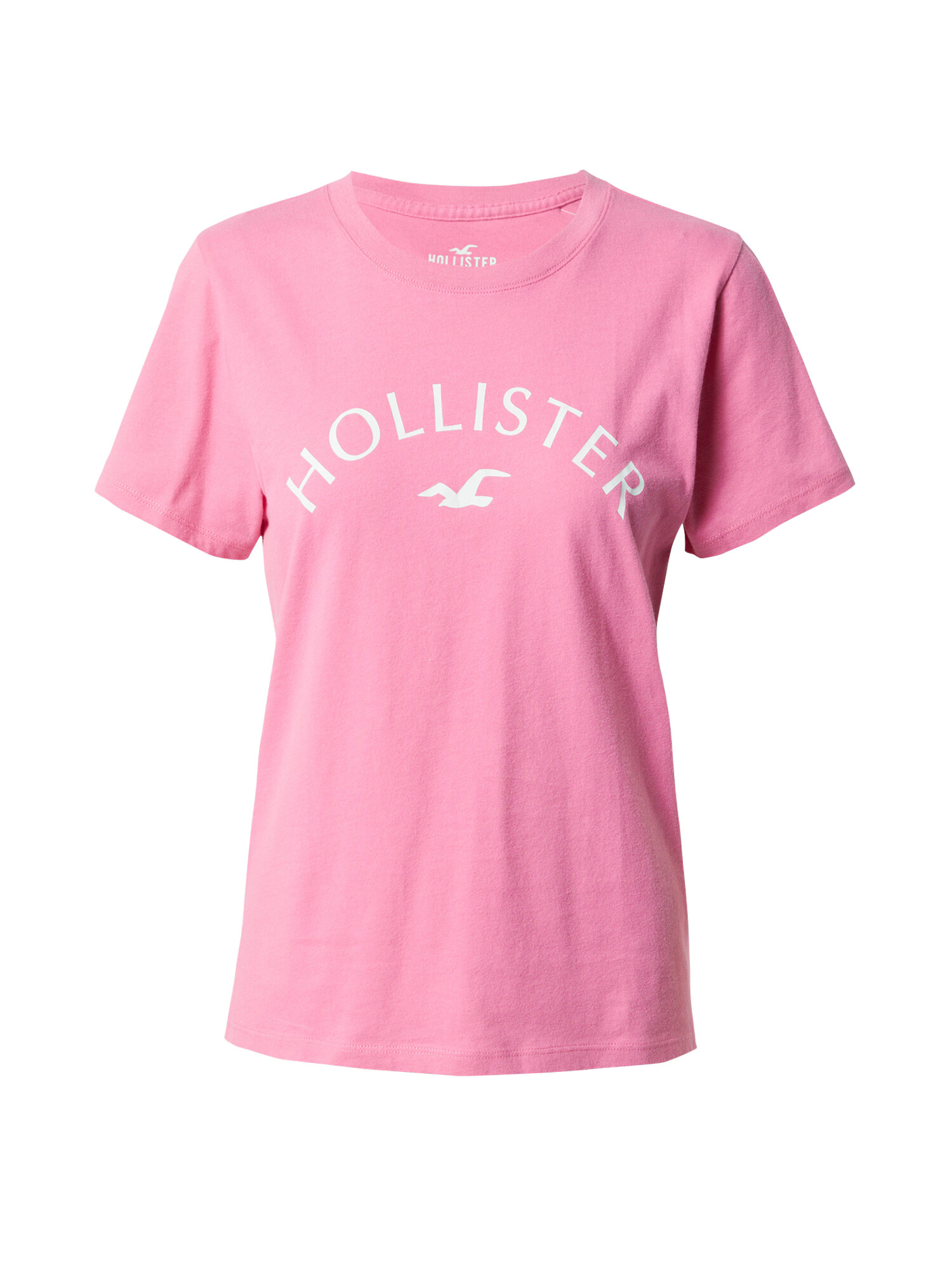 HOLLISTER Majica roza / bela - Pepit.si