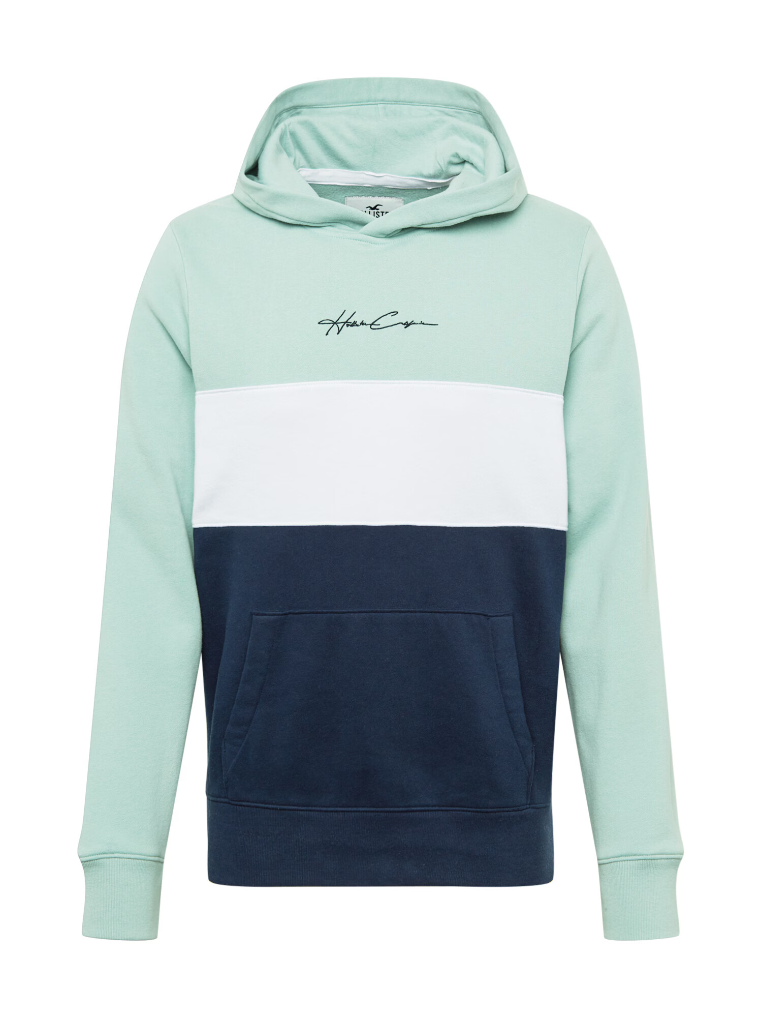 HOLLISTER Sweatshirt 'SB21' zelena / bela / mornarska - Pepit.si