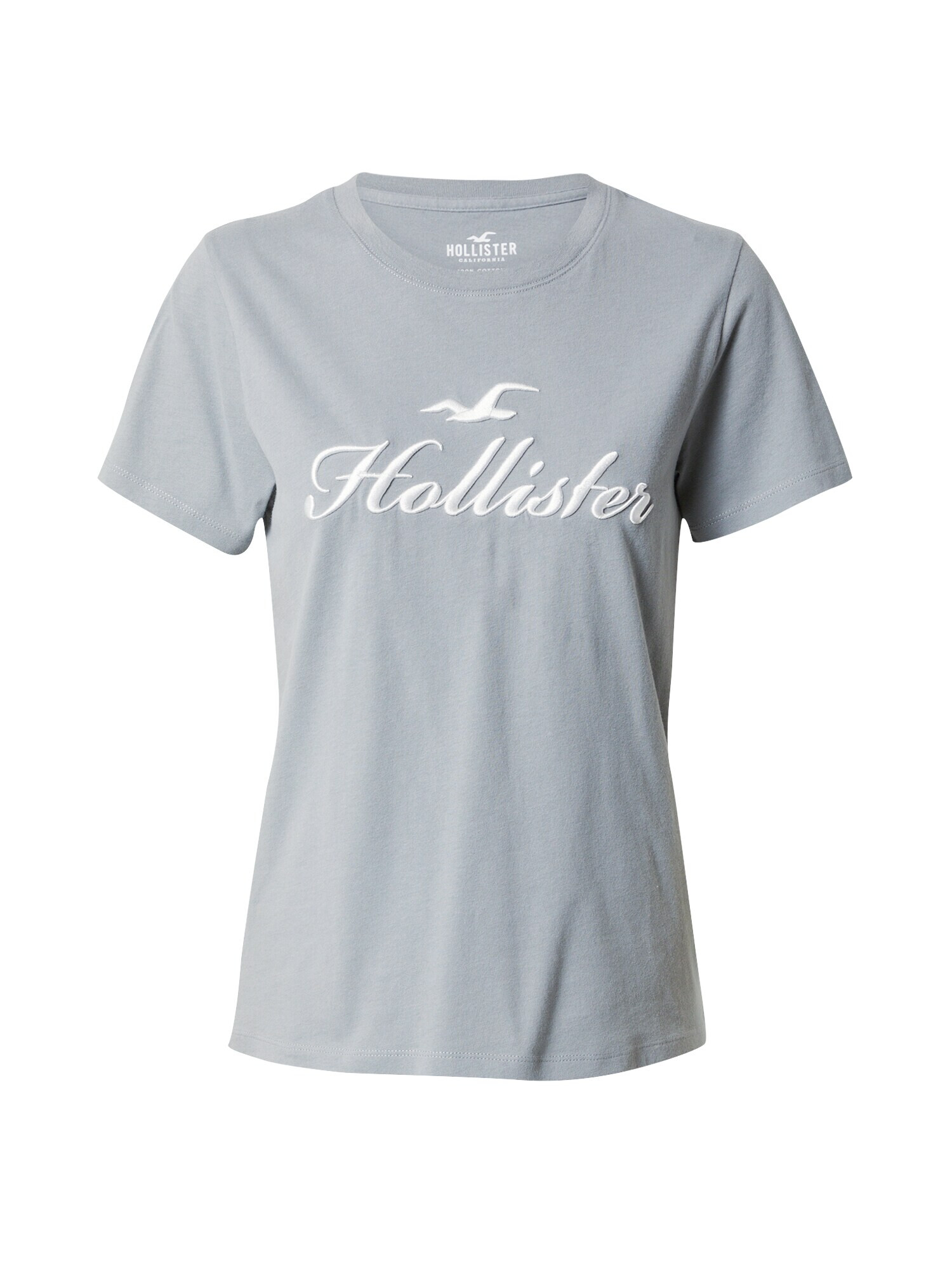 HOLLISTER Majica siva / bela - Pepit.si