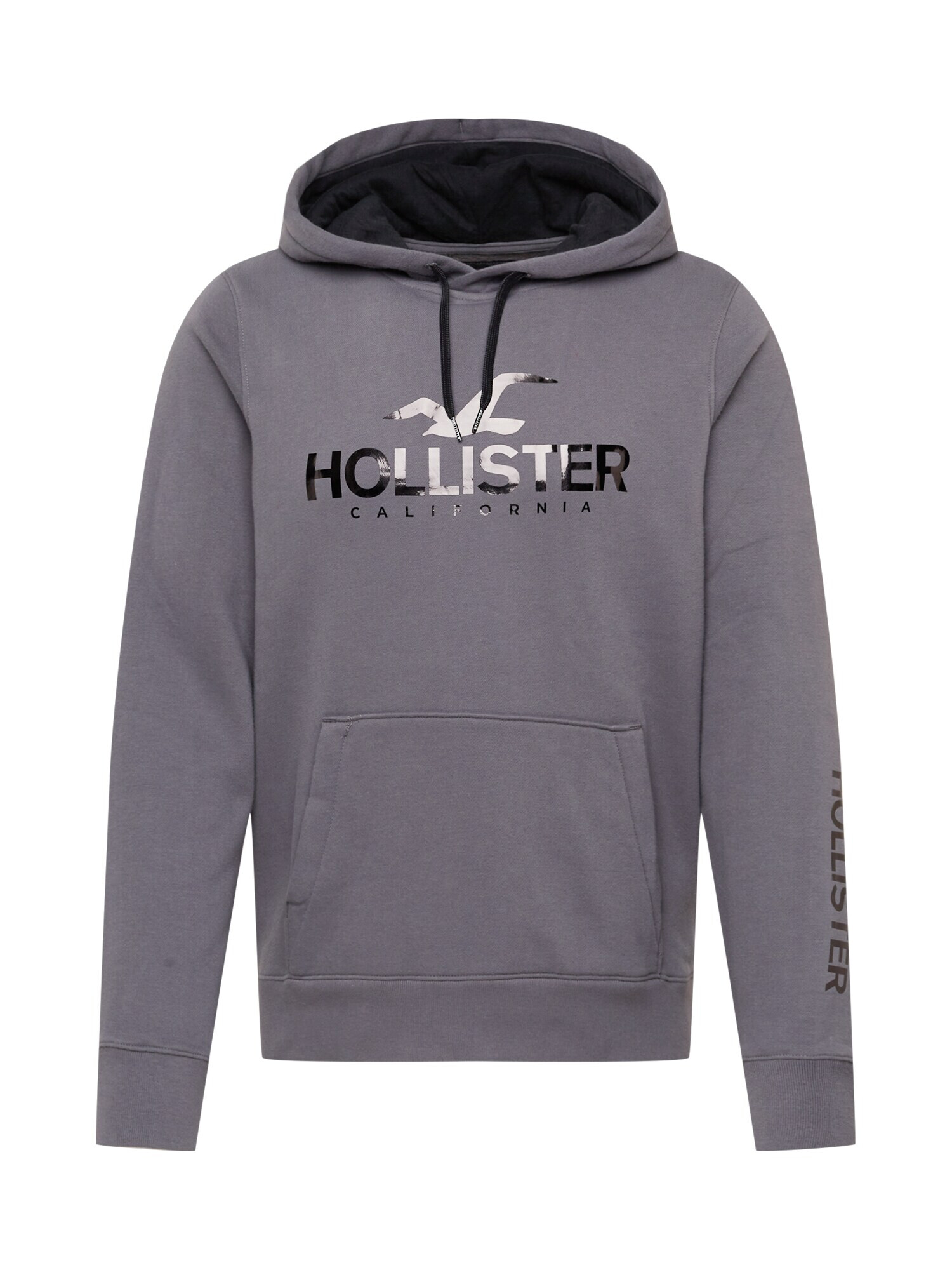 HOLLISTER Majica siva / črna / bela - Pepit.si