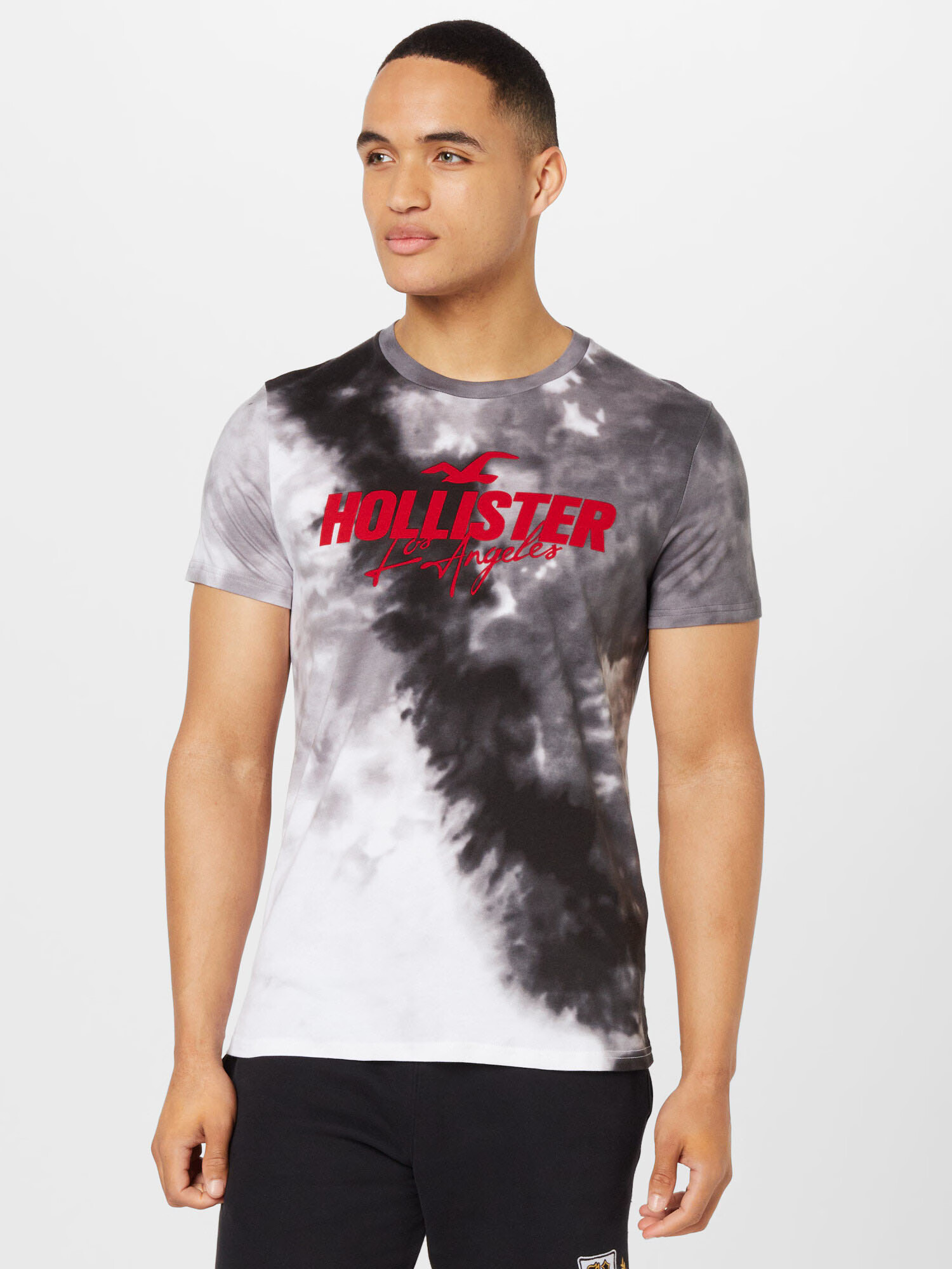 HOLLISTER Majica siva / rdeča - Pepit.si