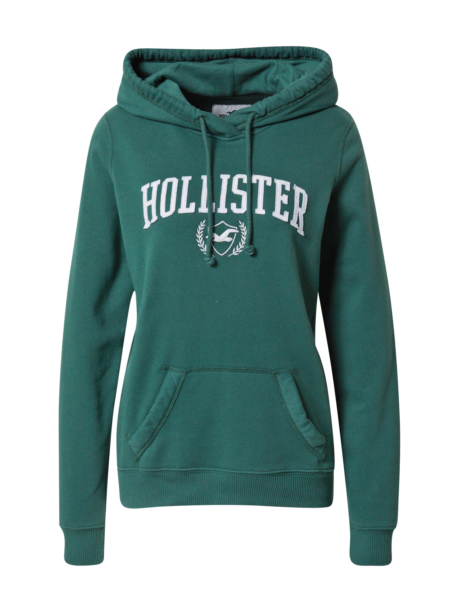 HOLLISTER Majica smaragd / bela - Pepit.si