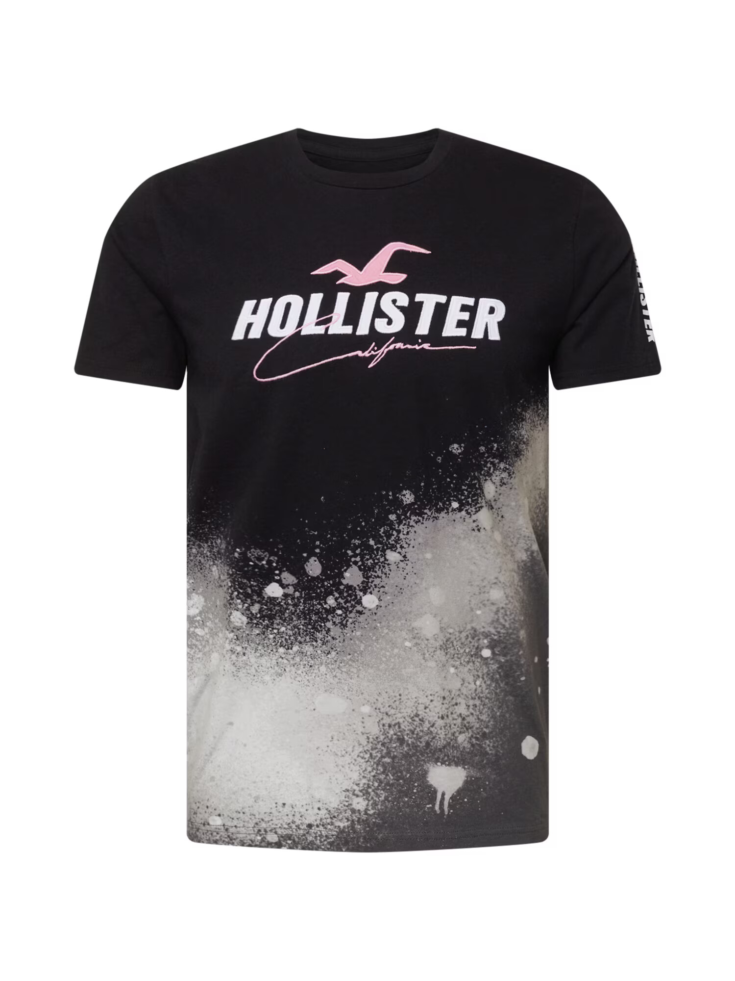 HOLLISTER Majica svetlo siva / svetlo roza / črna / bela - Pepit.si