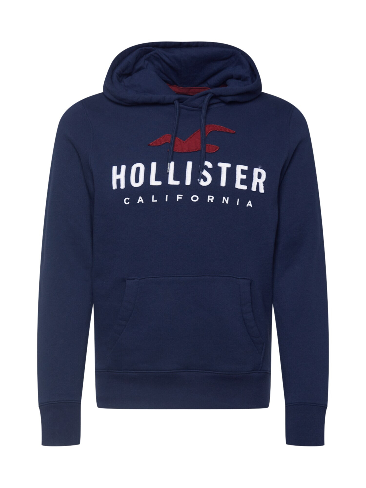 HOLLISTER Majica temno modra / temno rdeča / bela - Pepit.si