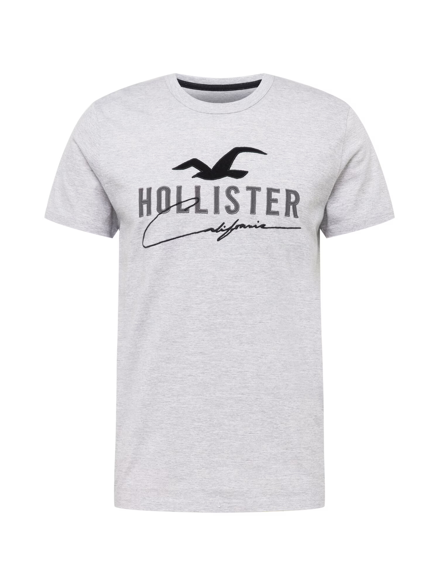 HOLLISTER Majica temno siva / pegasto siva / črna - Pepit.si