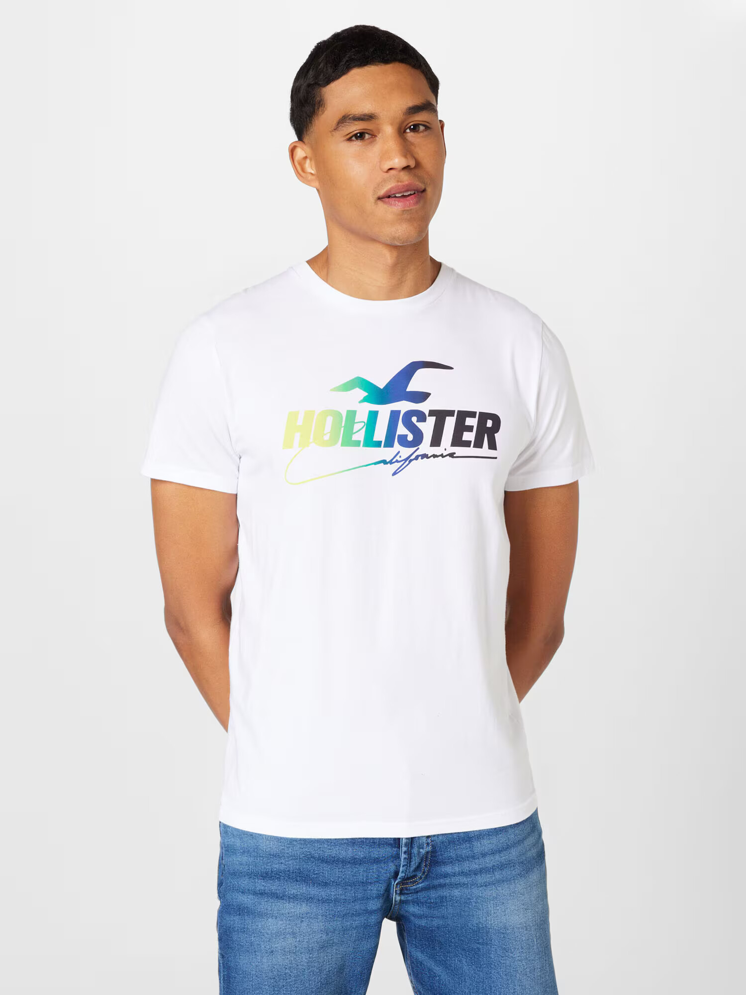 HOLLISTER Majica vijolično modra / fuksija / črna / bela - Pepit.si