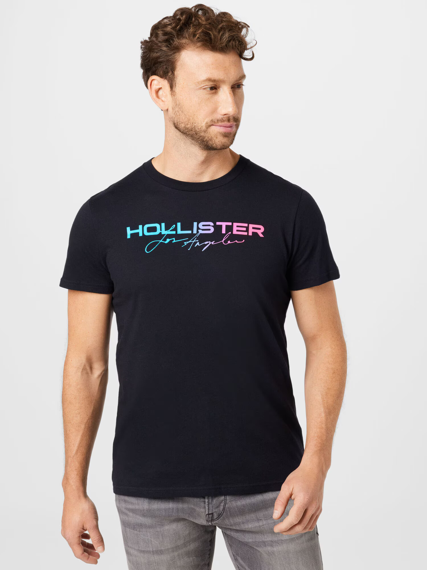 HOLLISTER Majica voda / roza / črna - Pepit.si