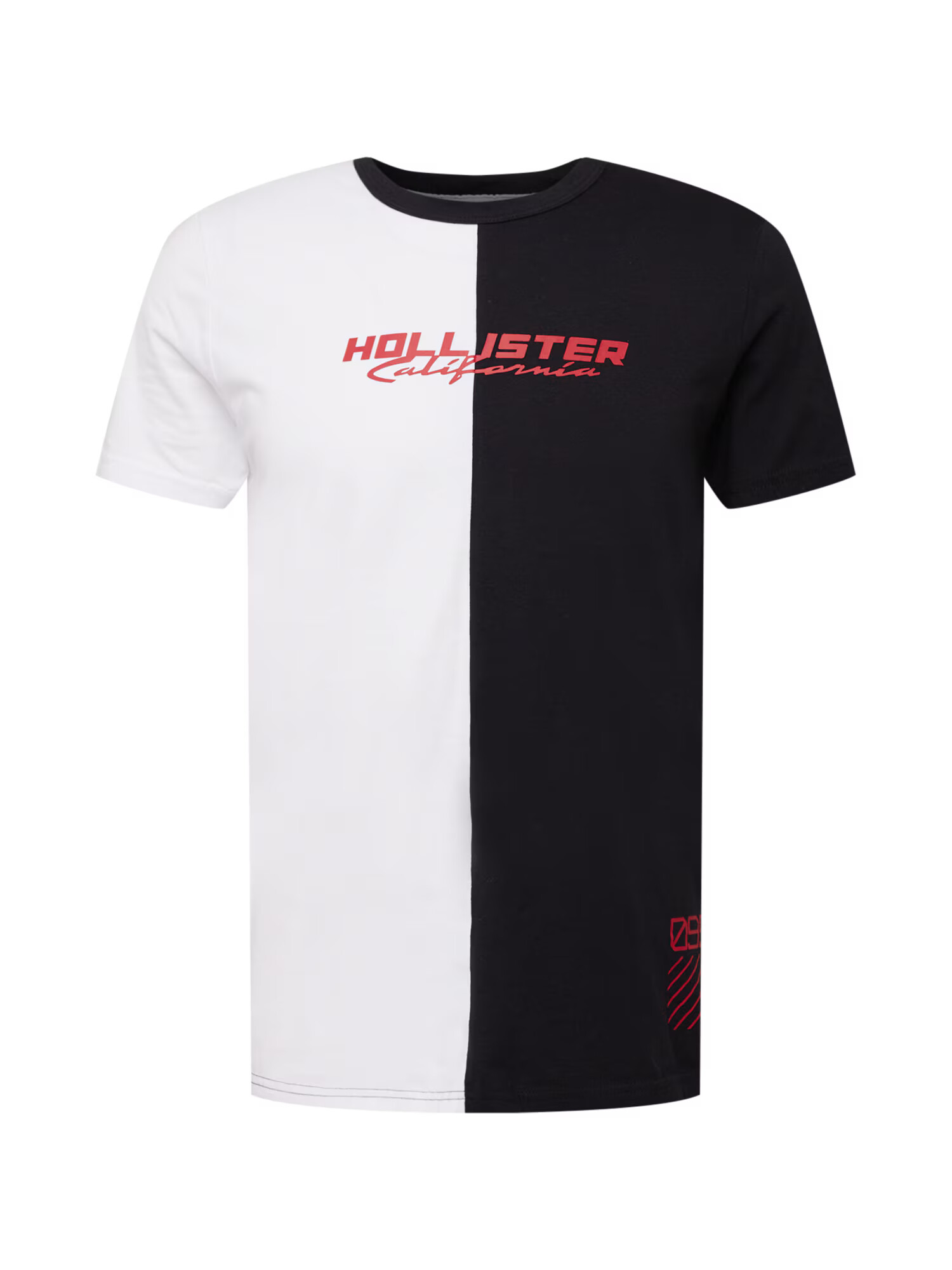 HOLLISTER Majica 'WHOLESALE' rdeča / črna / bela - Pepit.si