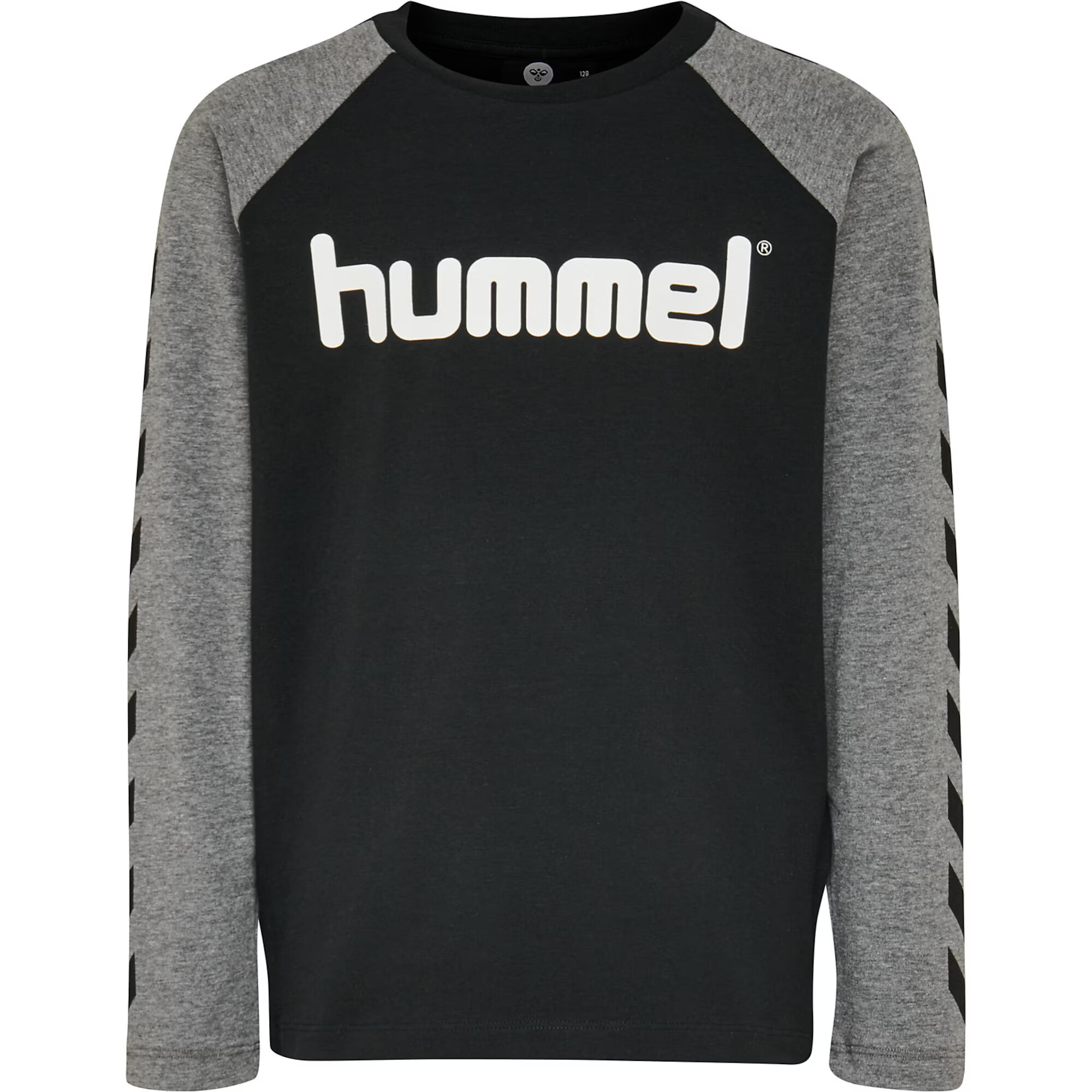 Hummel Majica 'BOYS' pegasto siva / črna / bela - Pepit.si