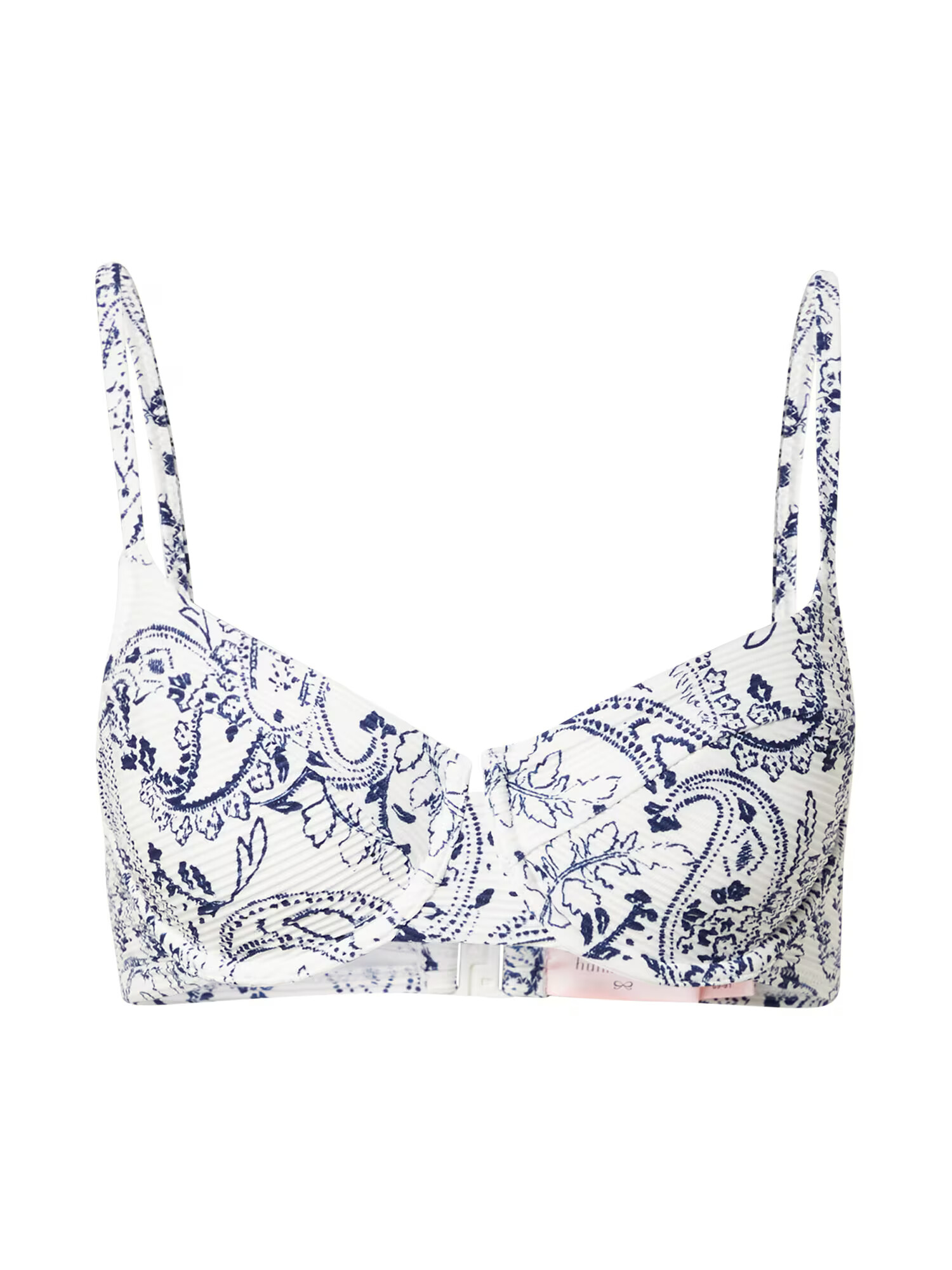 Hunkemöller Bikini zgornji del bela / modra - Pepit.si