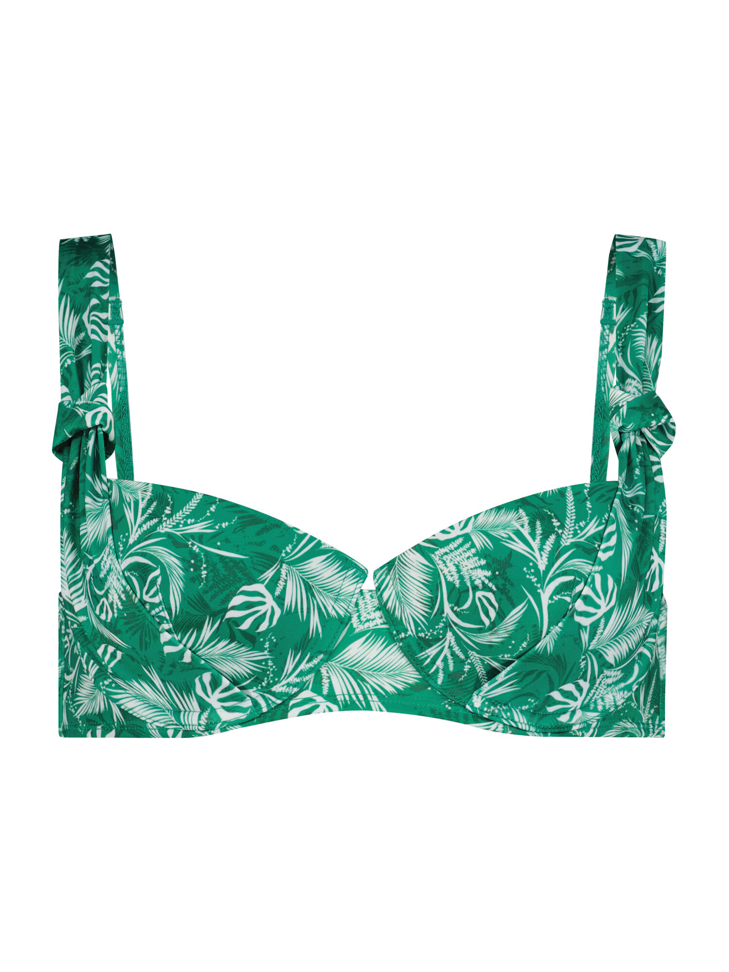 Hunkemöller Bikini zgornji del 'Bermuda' zelena / bela - Pepit.si