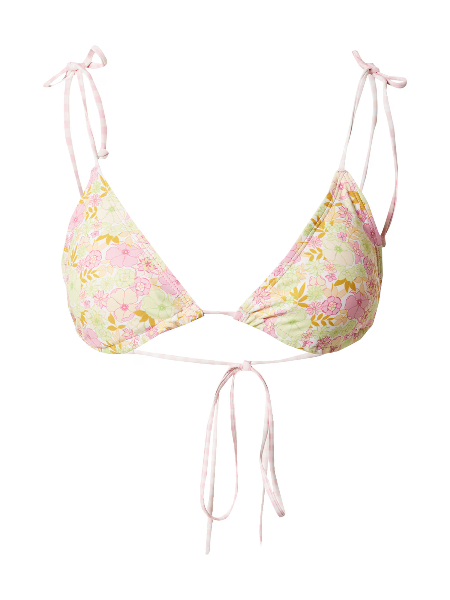 Hunkemöller Bikini zgornji del gorčica / roza / pitaja / bela - Pepit.si