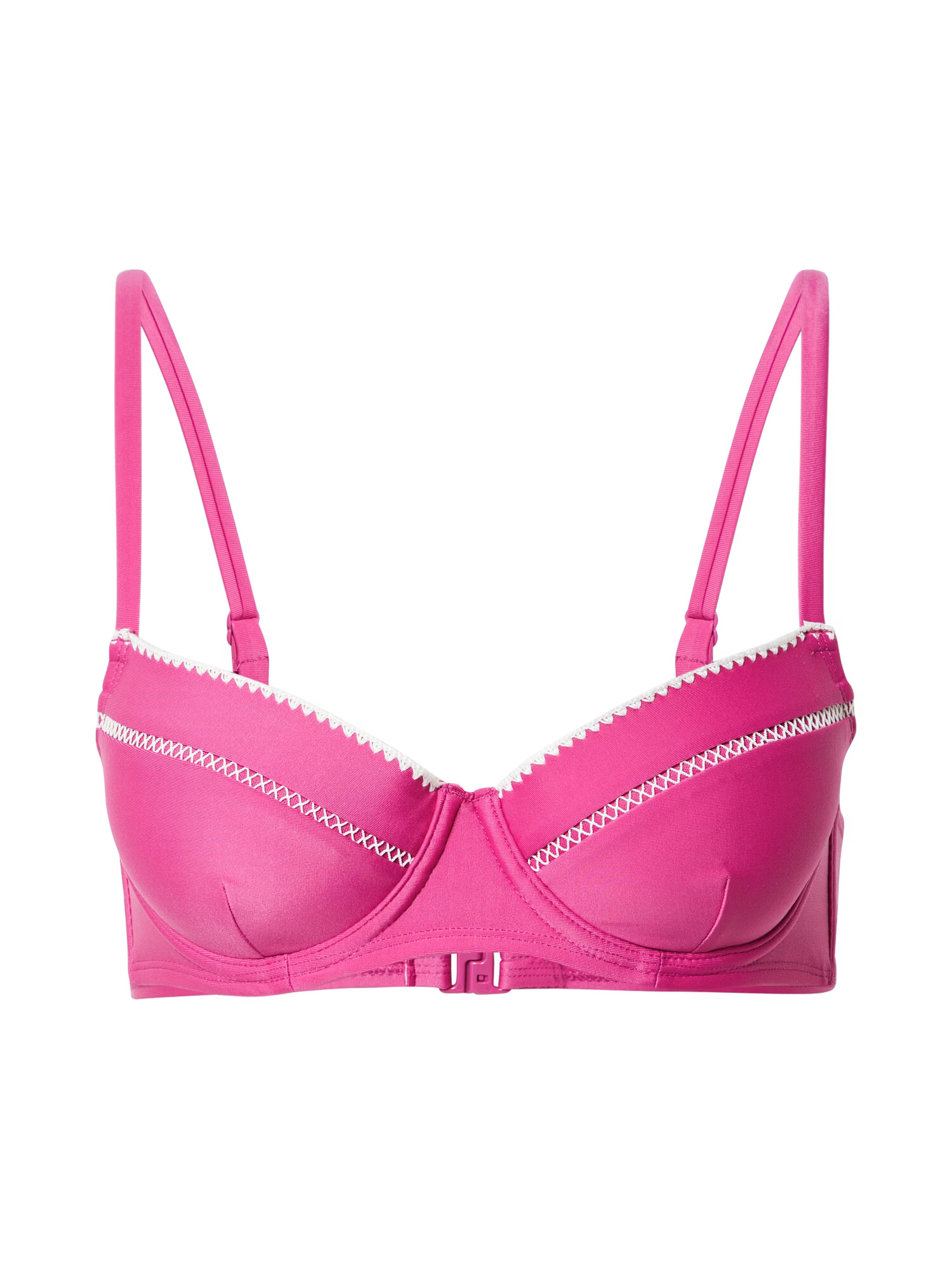 Hunkemöller Bikini zgornji del 'Maya' fuksija / bela - Pepit.si