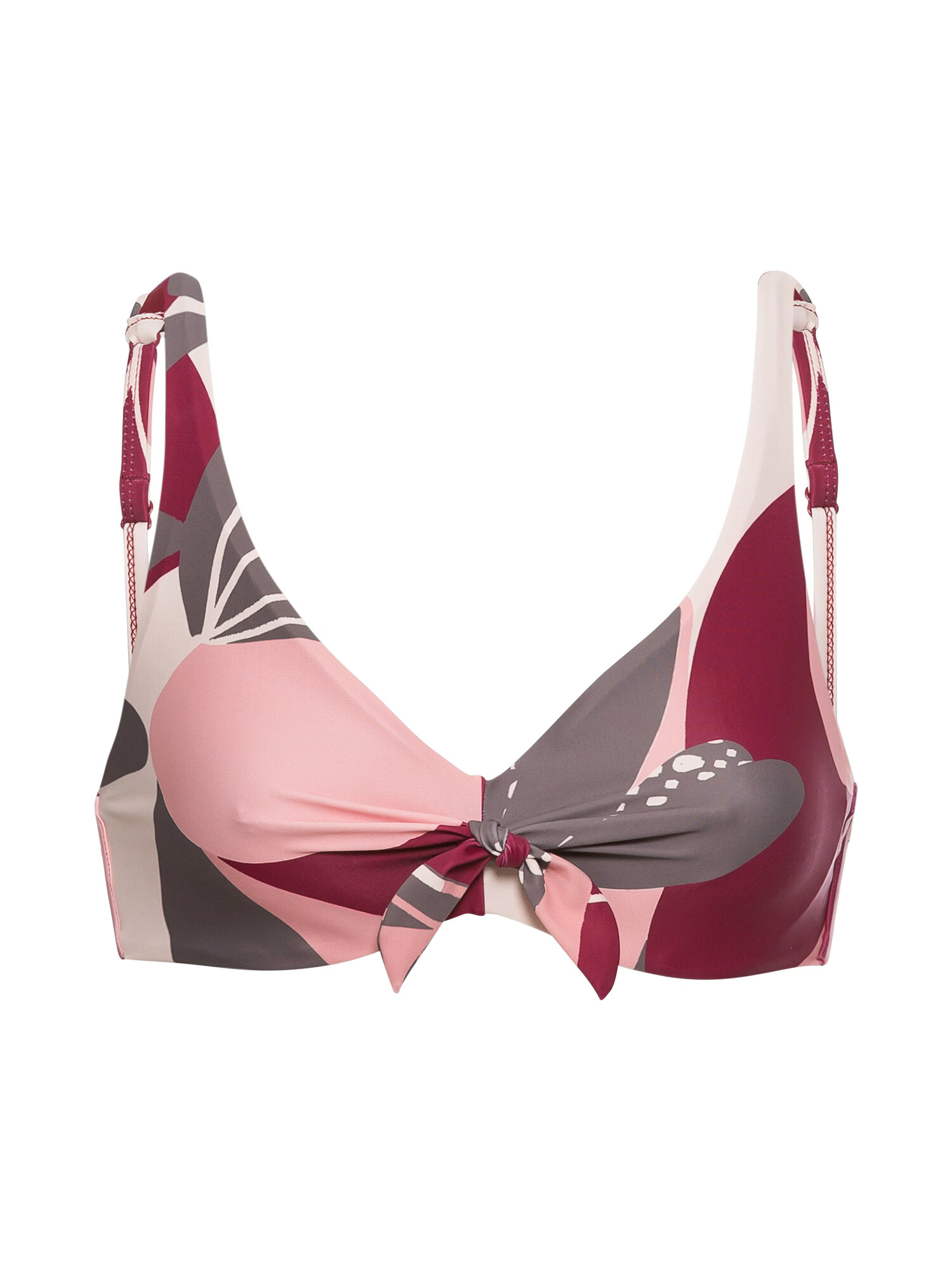 Hunkemöller Bikini zgornji del 'Print Game Knot Wire' roza - Pepit.si