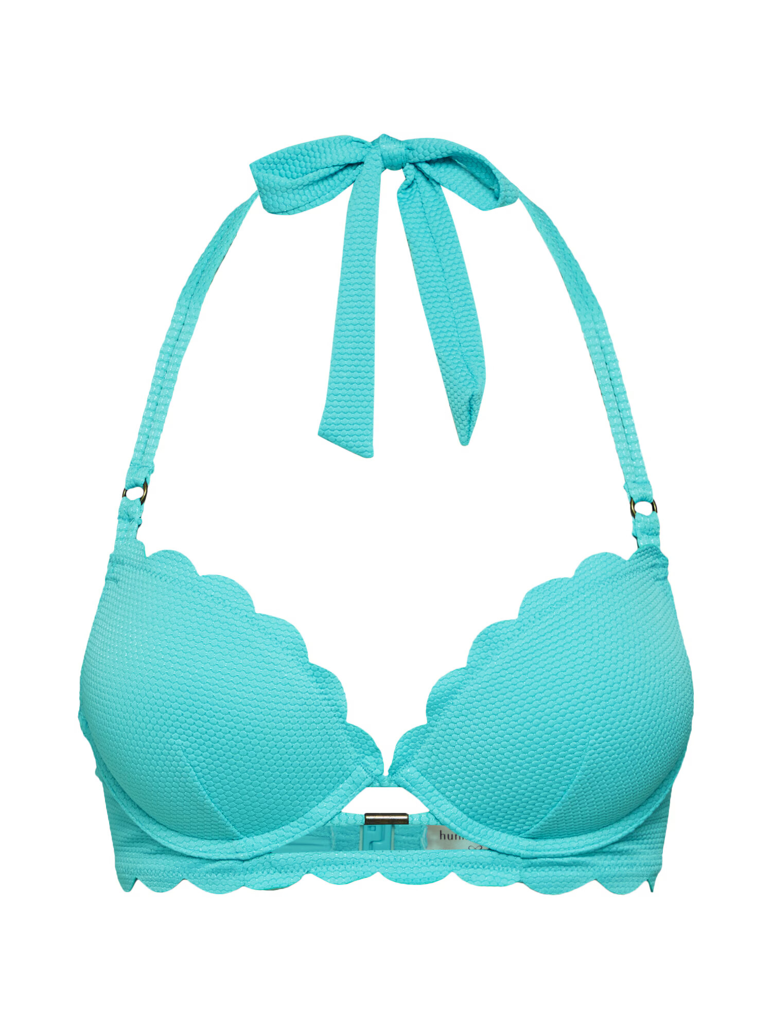 Hunkemöller Bikini zgornji del 'Scallop Dream Plunge PU' modra - Pepit.si